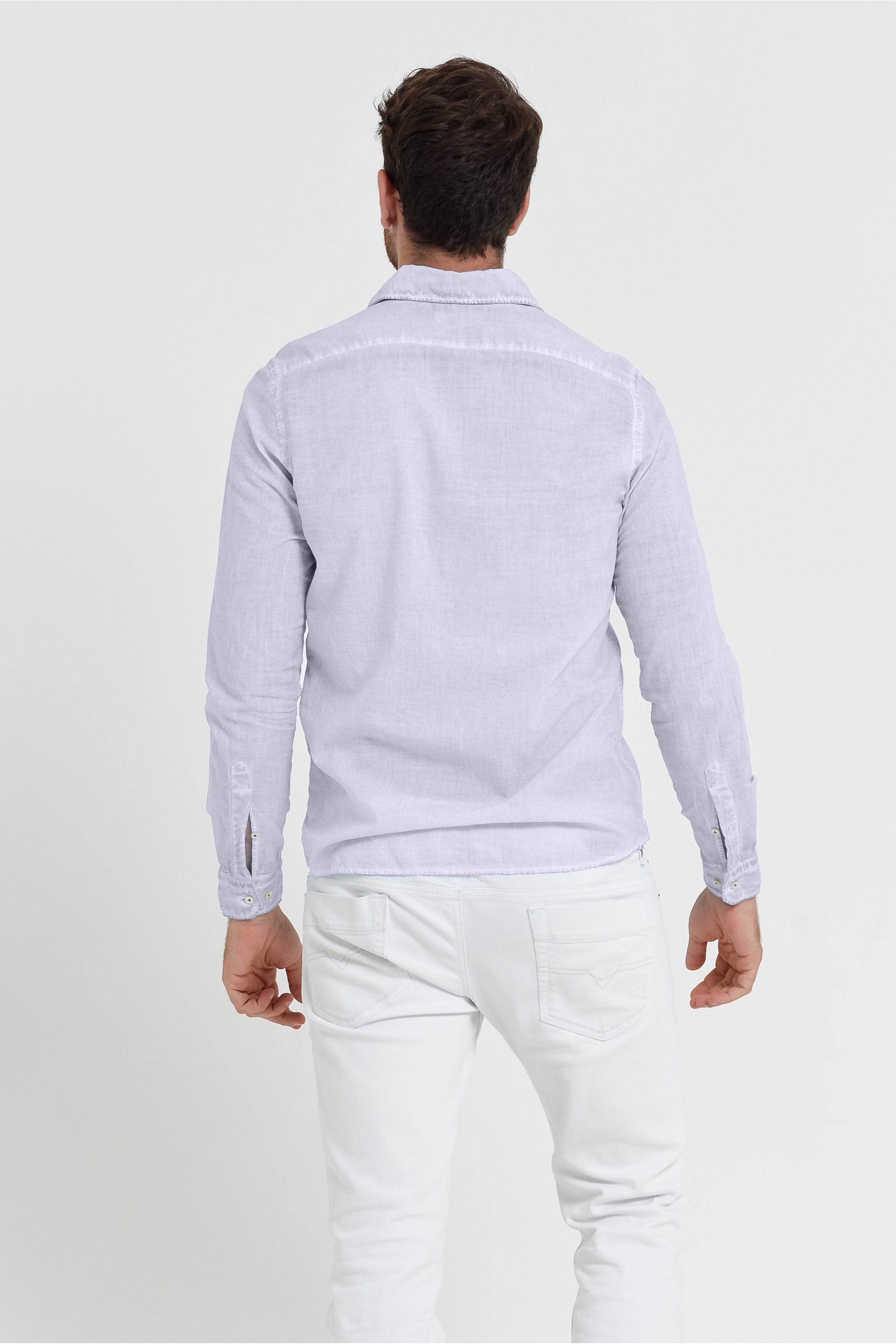 Relaxed Fit Cotton Voile Shirt - Lilac