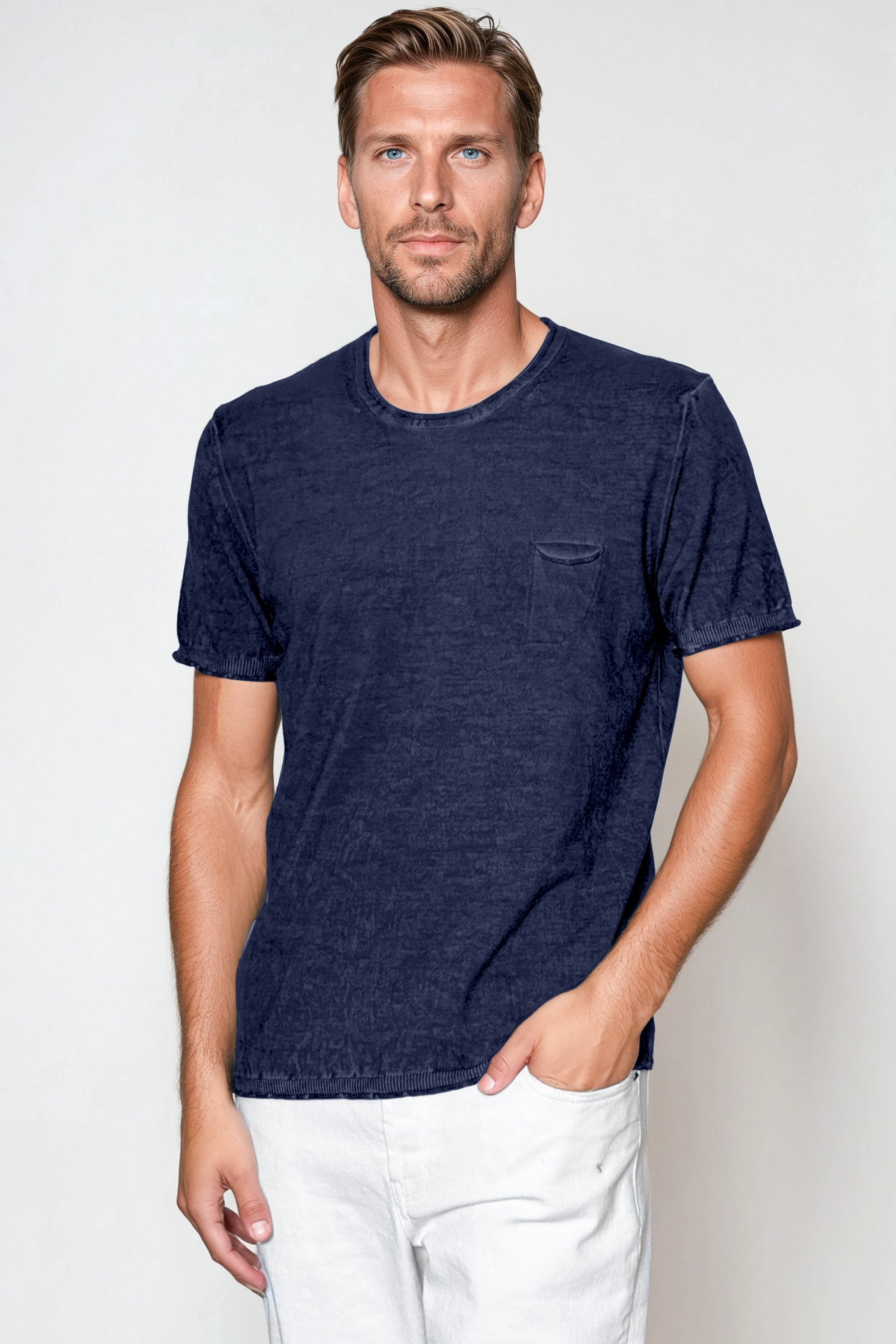 Knit T-Shirt - Navy