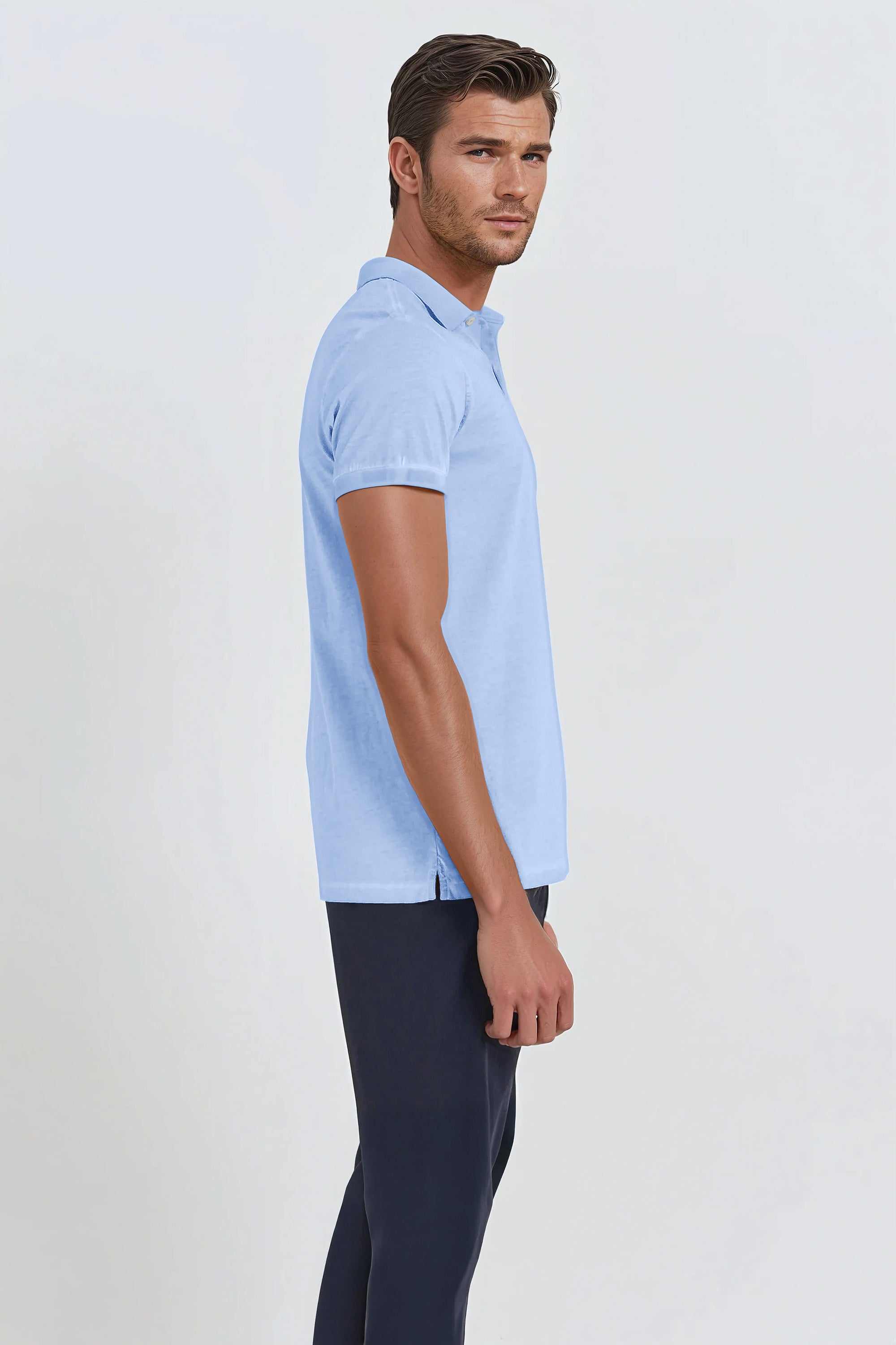 Jersey Polo Slim - Cielo