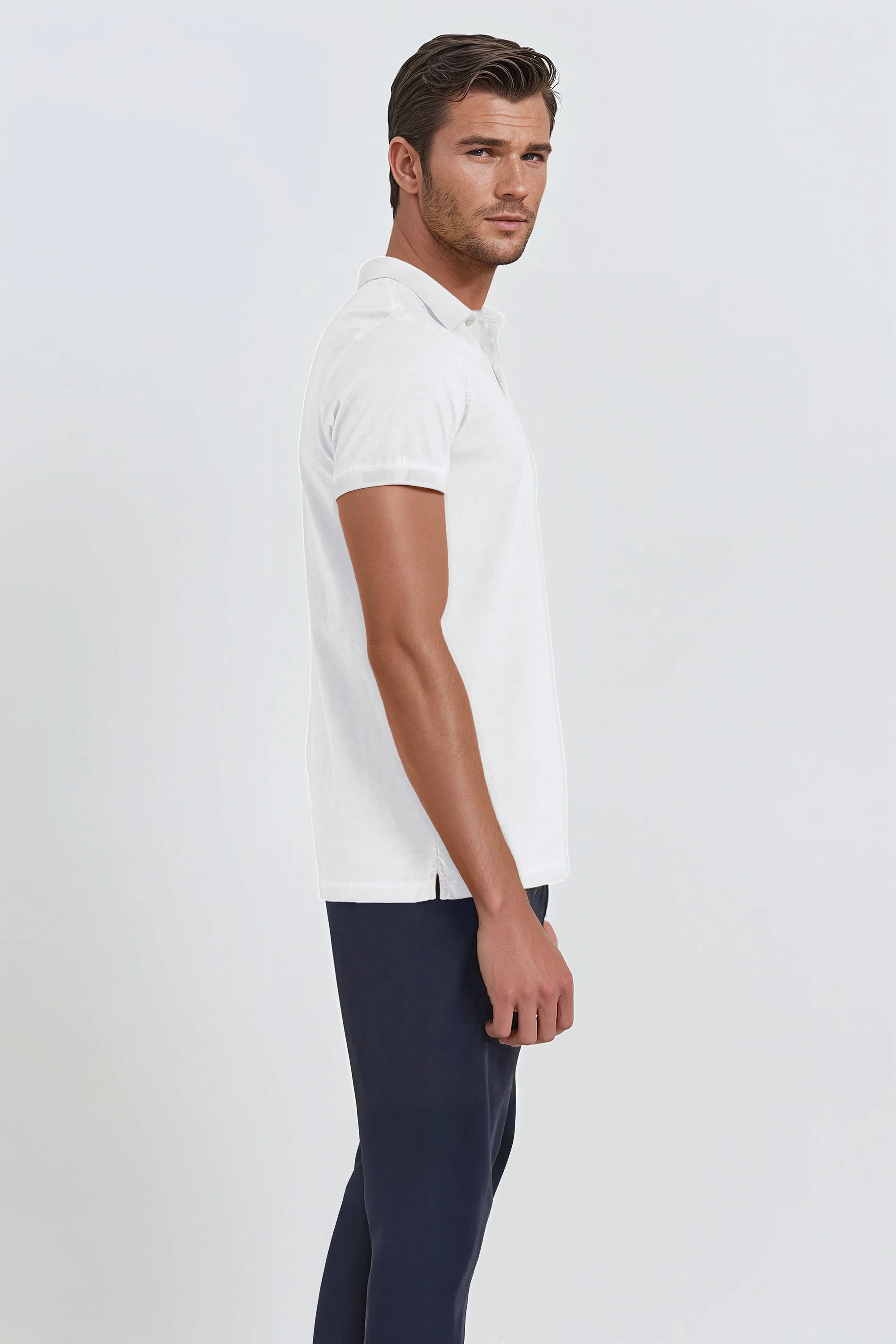 Jersey Polo Slim - White