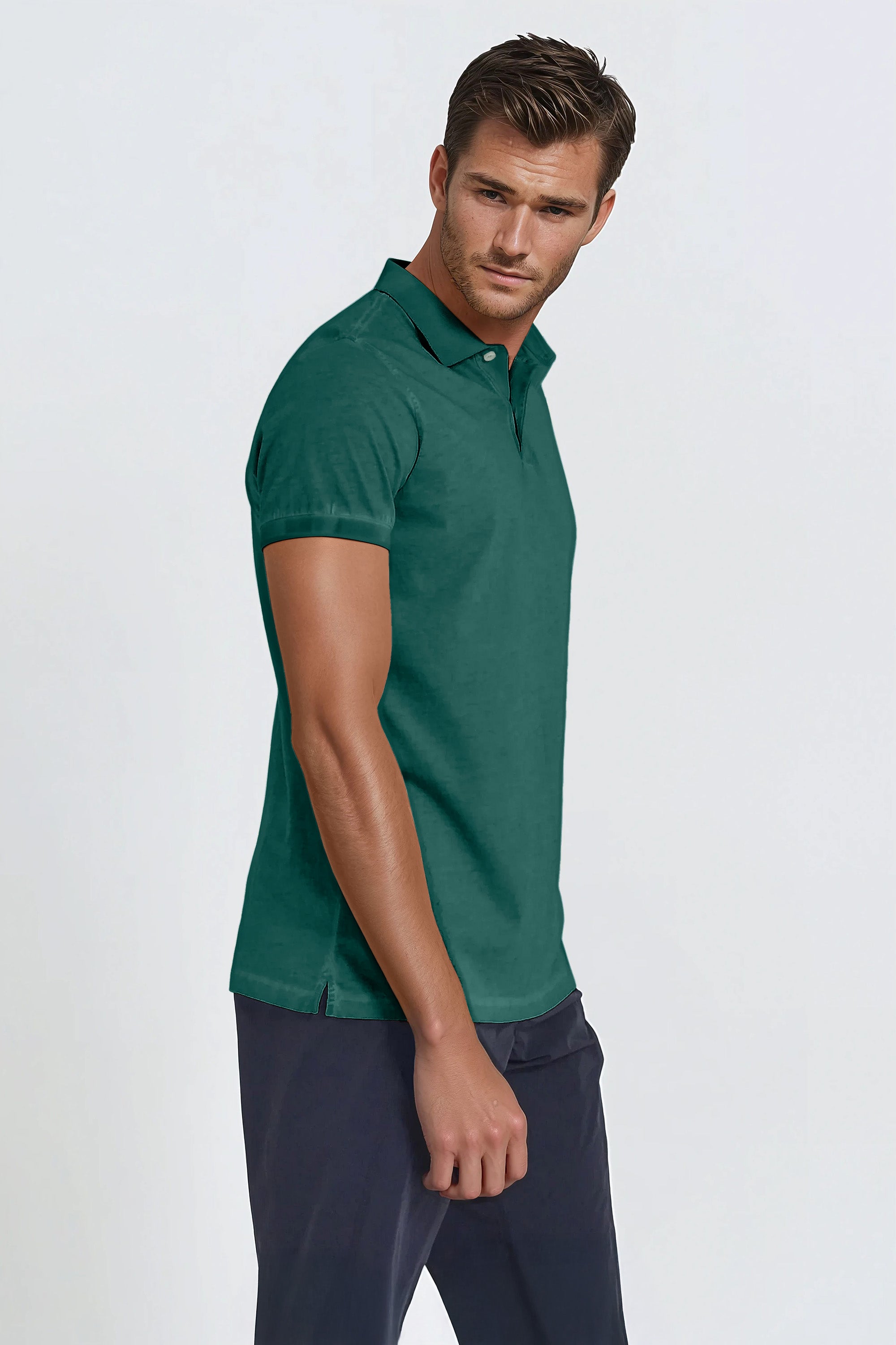 Jersey Polo Slim - Lagoon