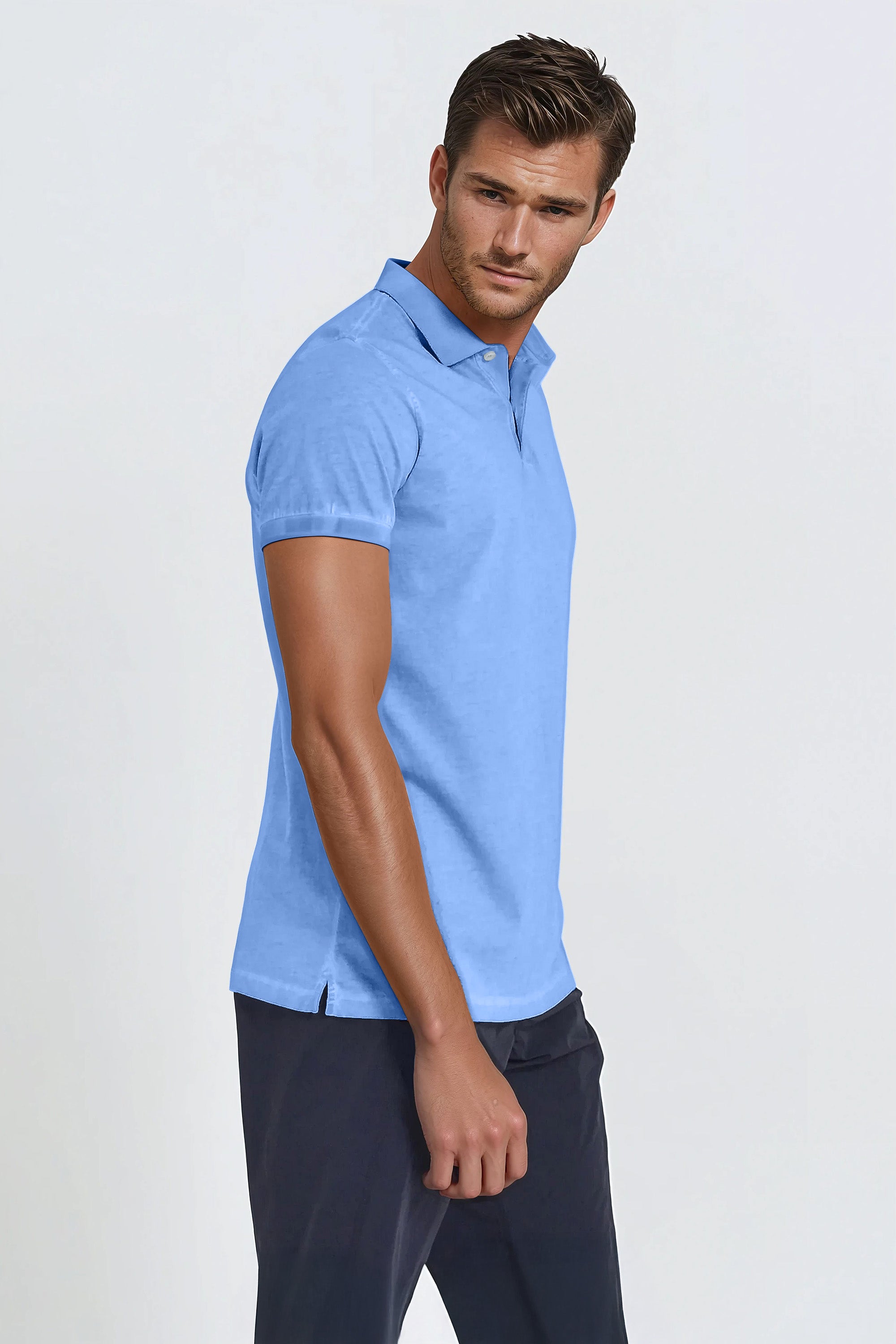 Jersey Polo Slim - Santorini