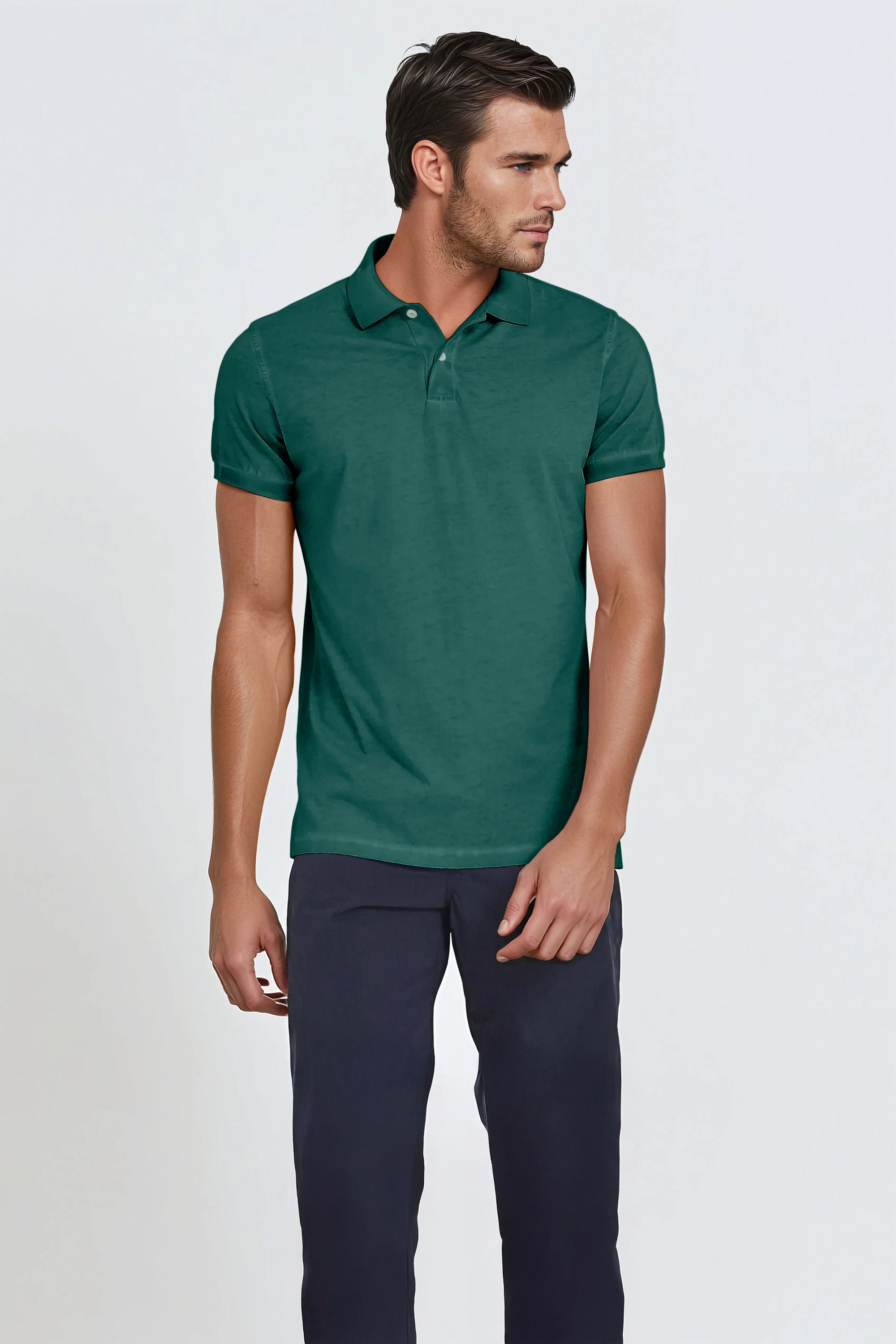 Jersey Polo Slim - Lagoon