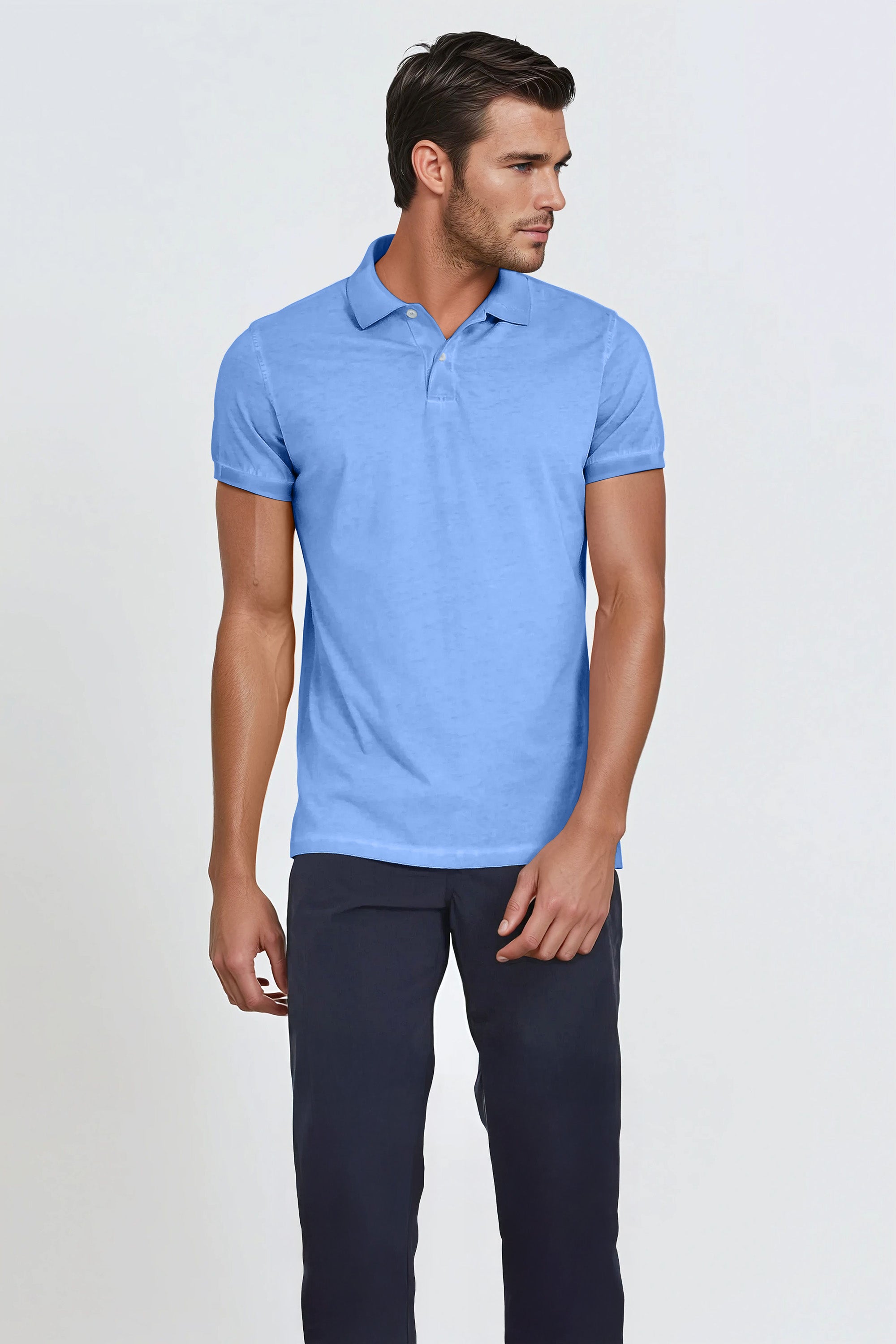 Jersey Polo Slim - Santorini