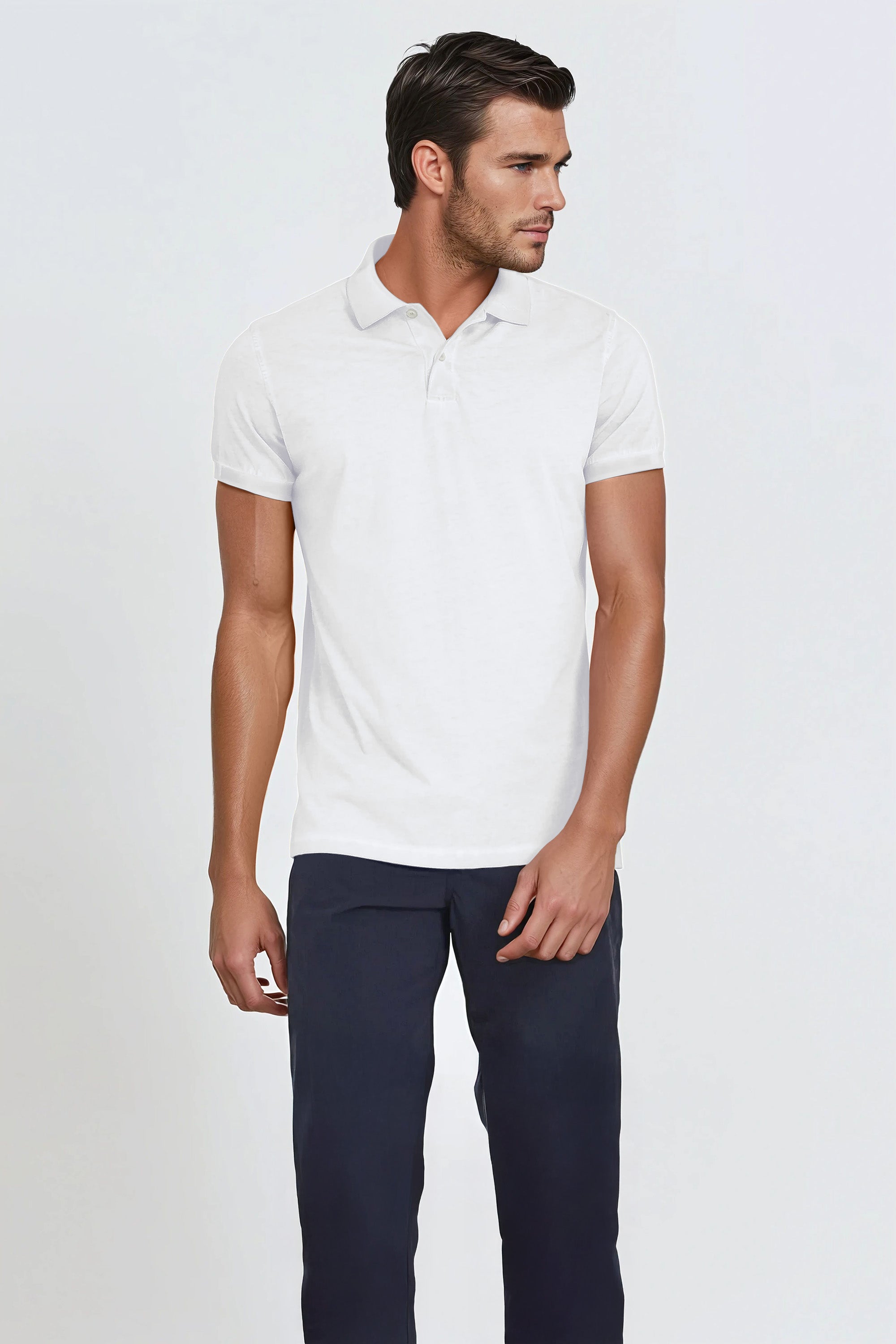 Jersey Polo Slim - White