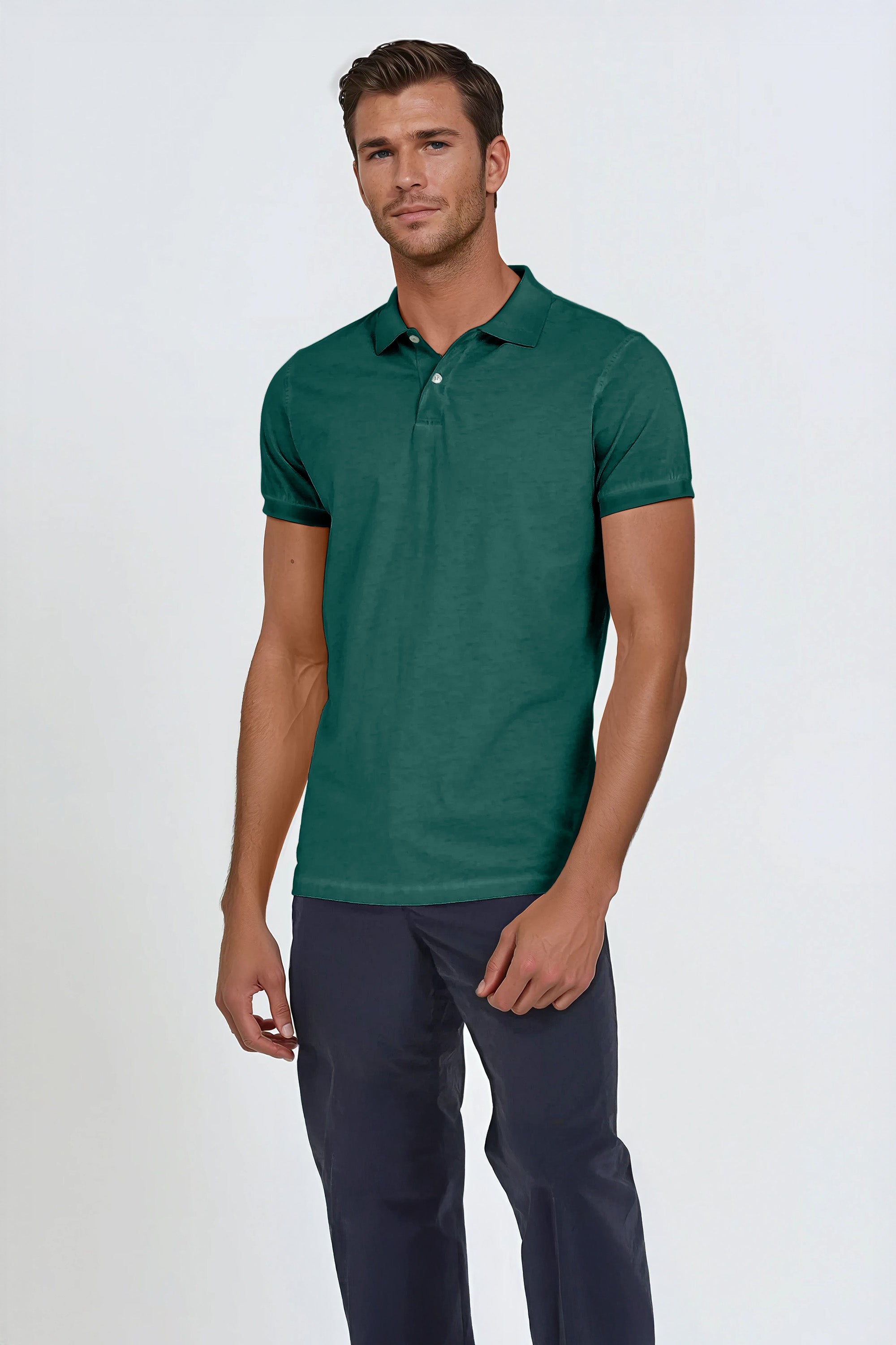 Jersey Polo Slim - Lagoon