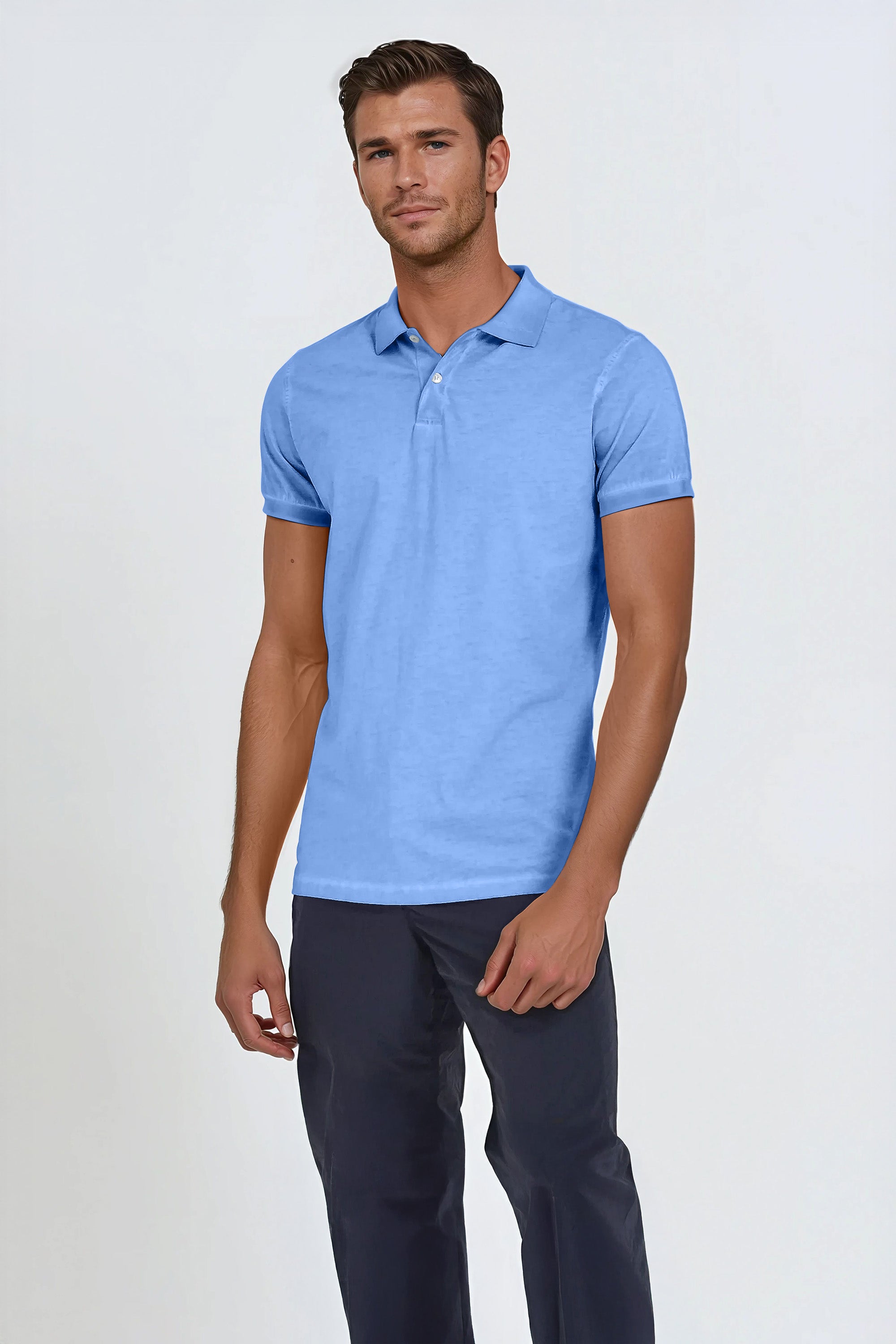 Jersey Polo Slim - Santorini