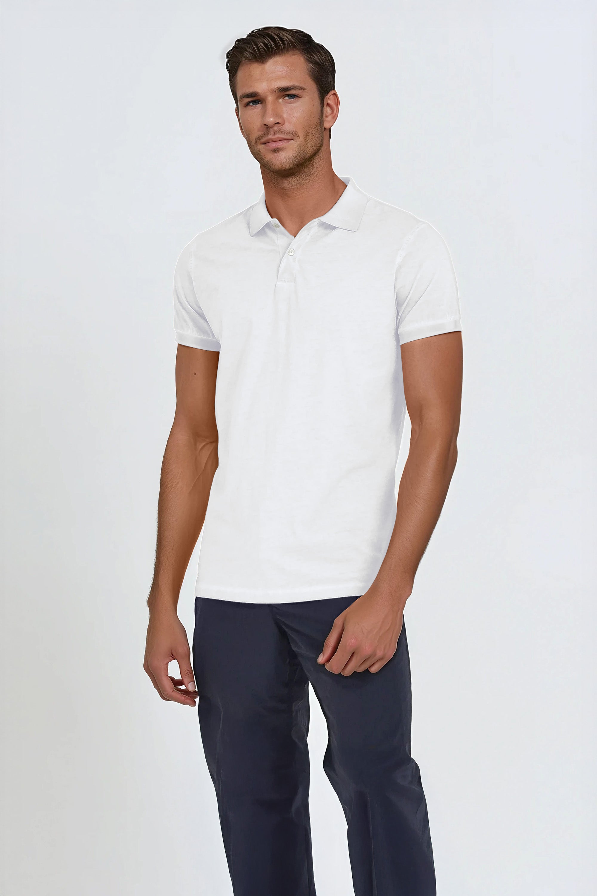 Jersey Polo Slim - White