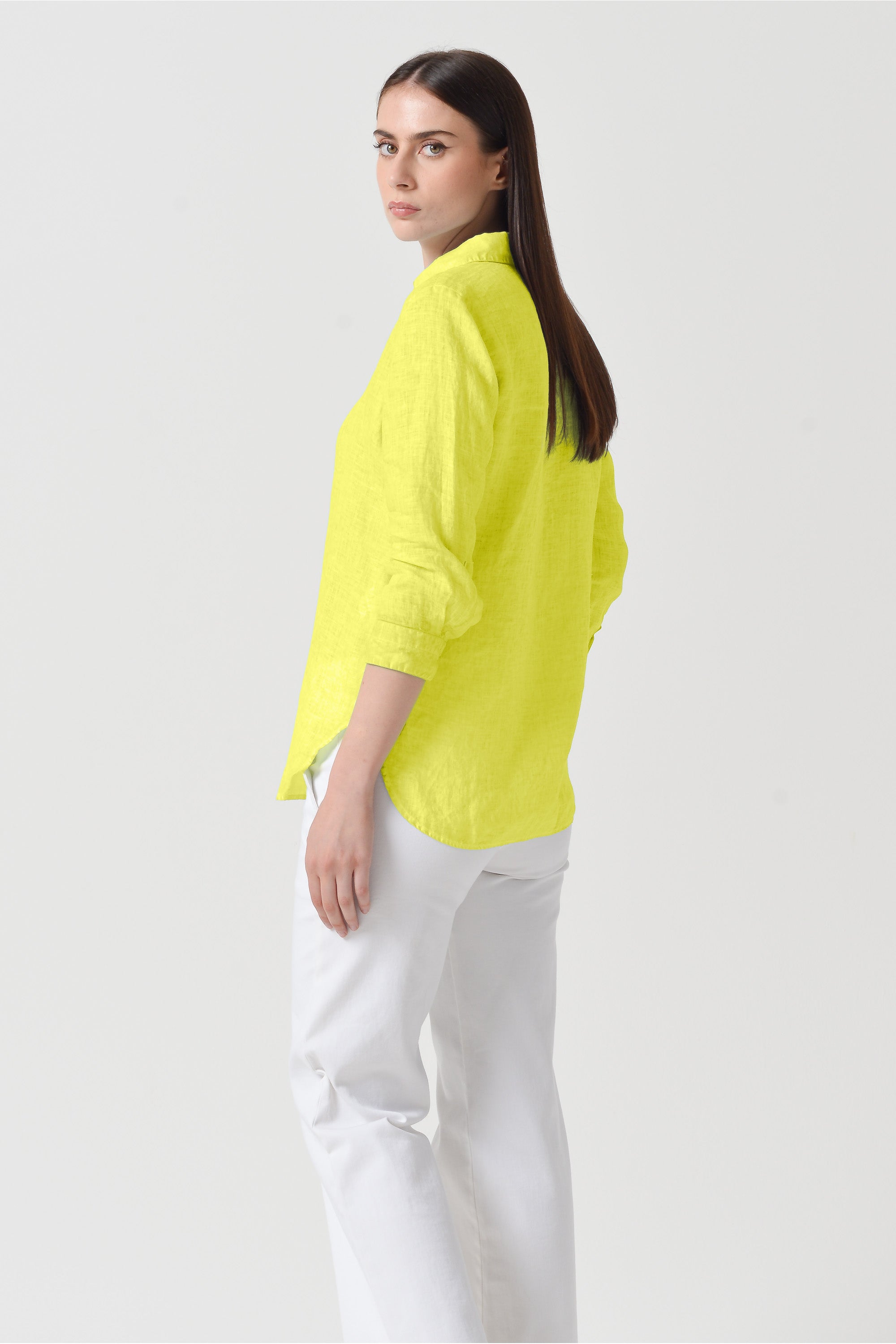Augusta Linen Shirt - Lime