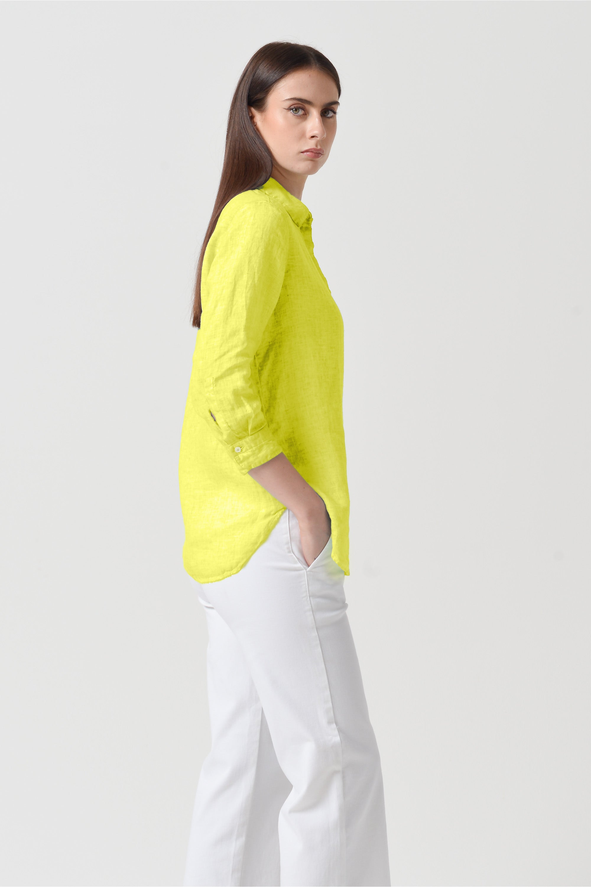 Augusta Linen Shirt - Lime