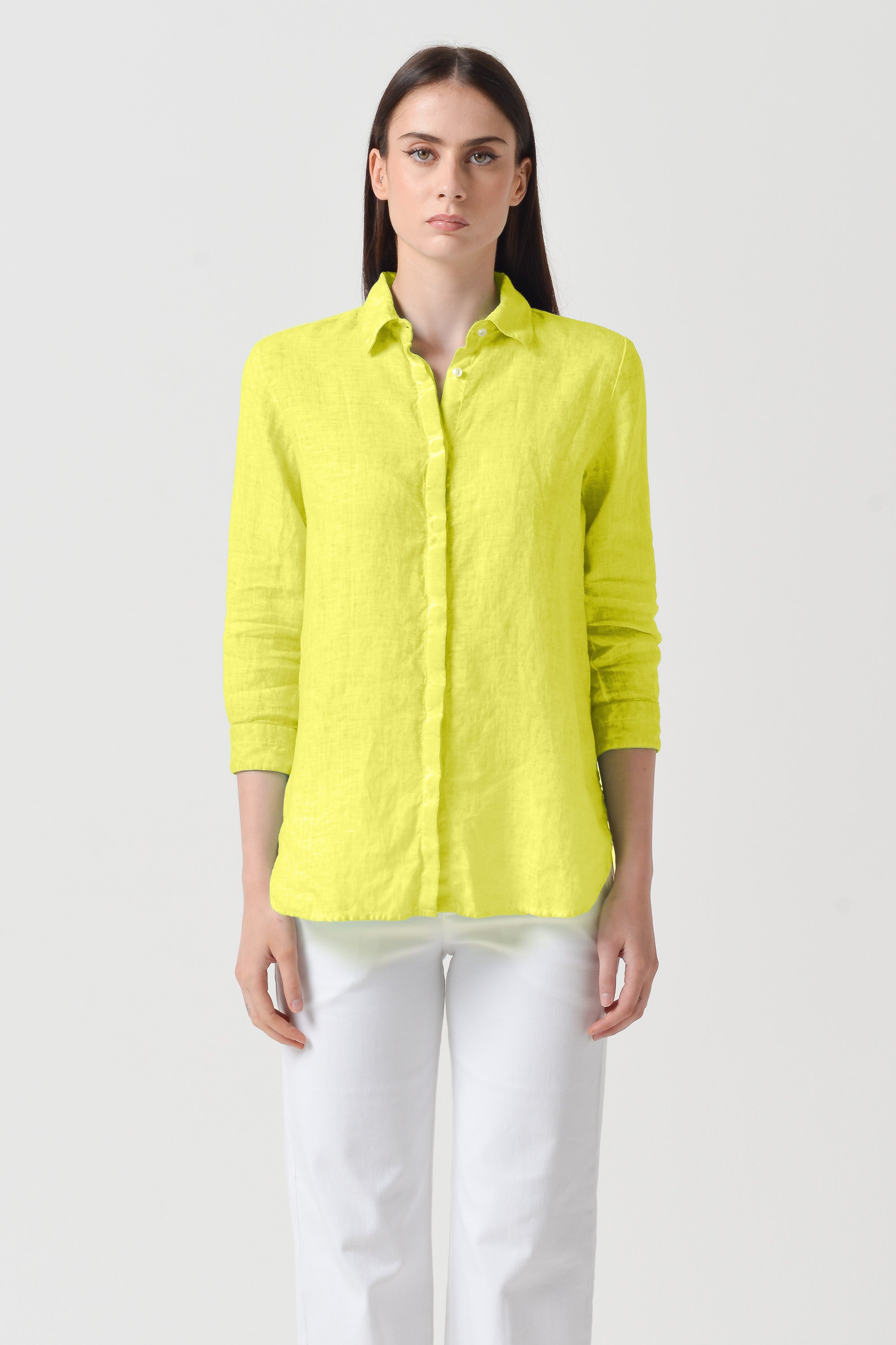Augusta Linen Shirt - Lime