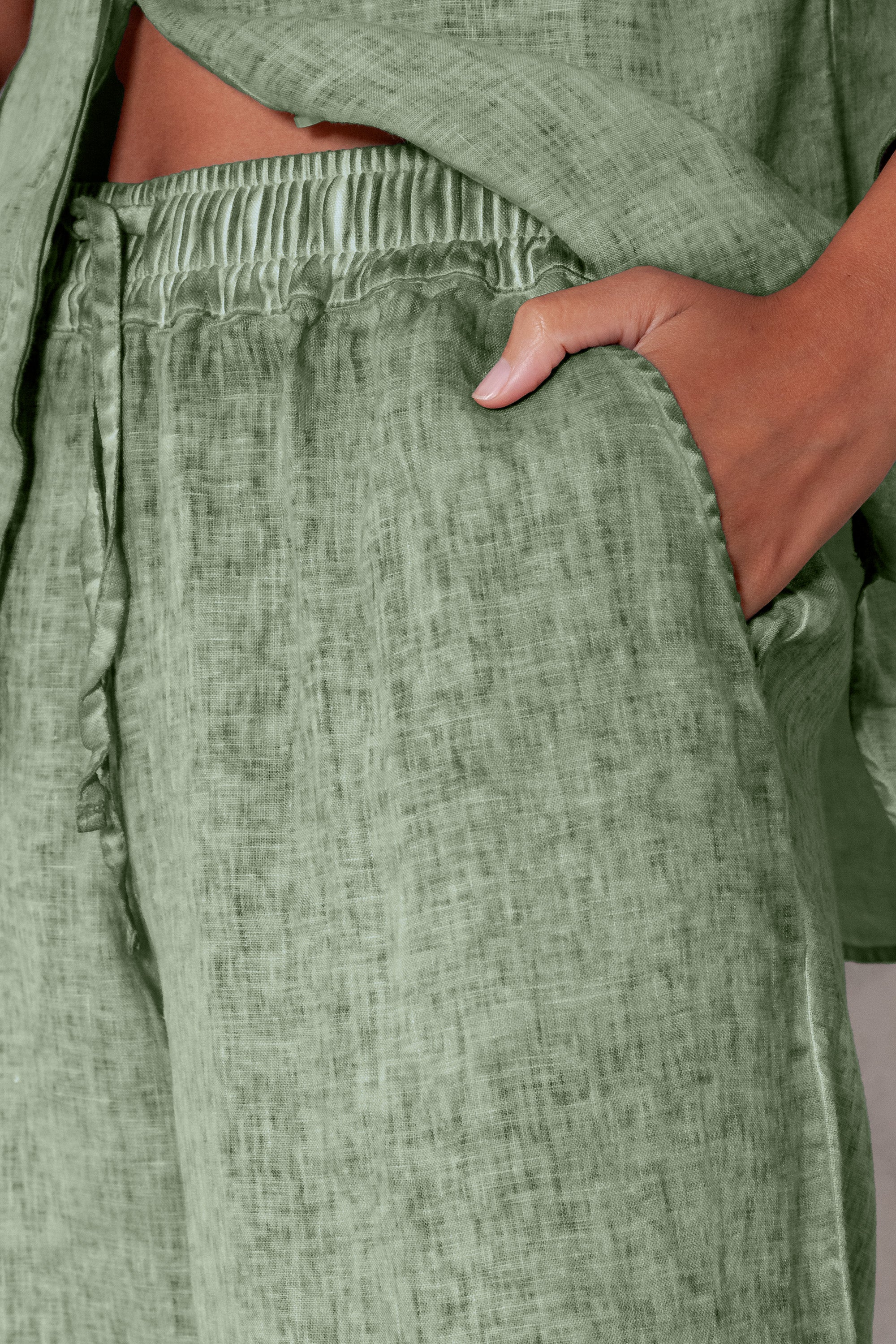 Billow Linen Slacks - Palm