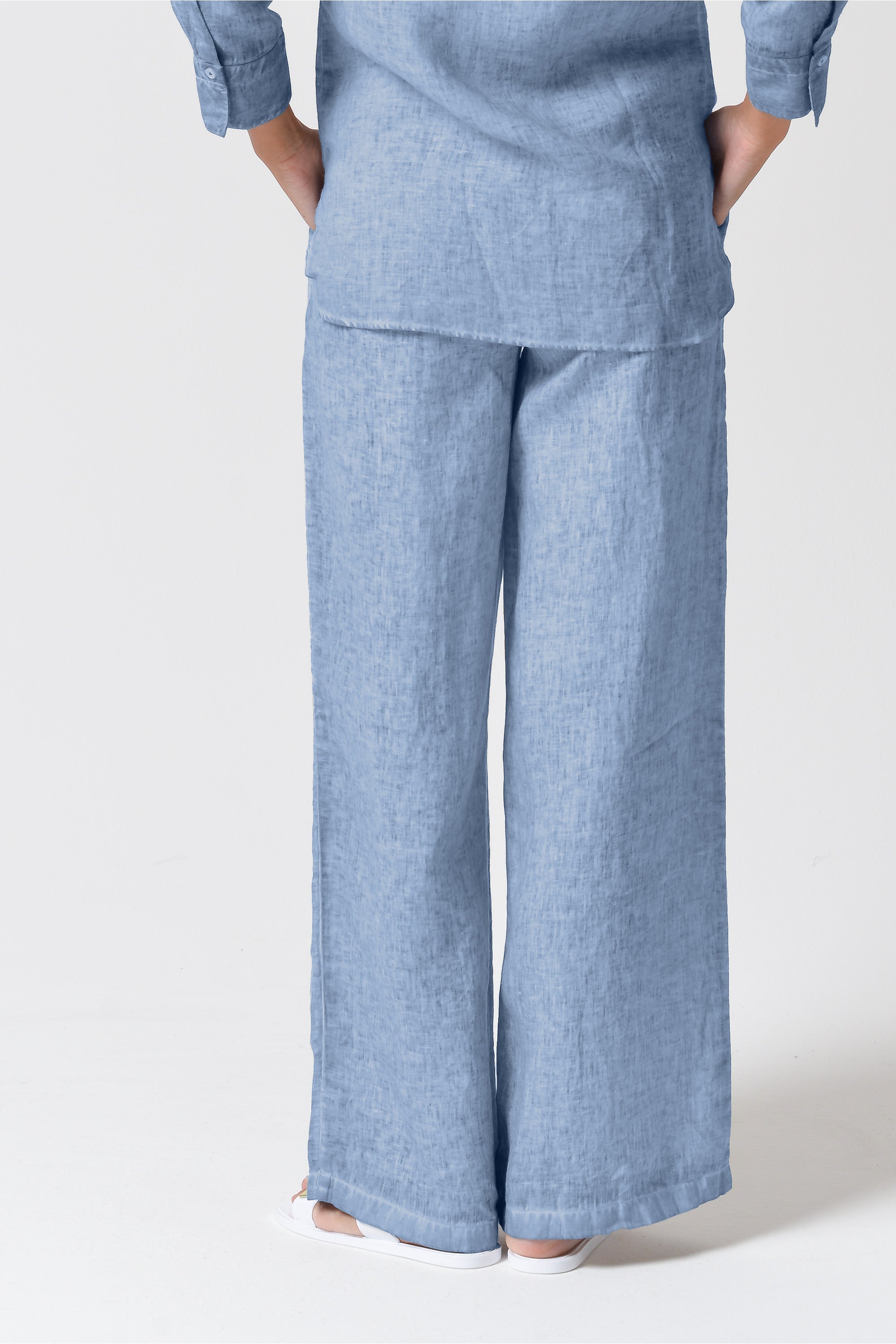 Billow Linen Slacks - Polar