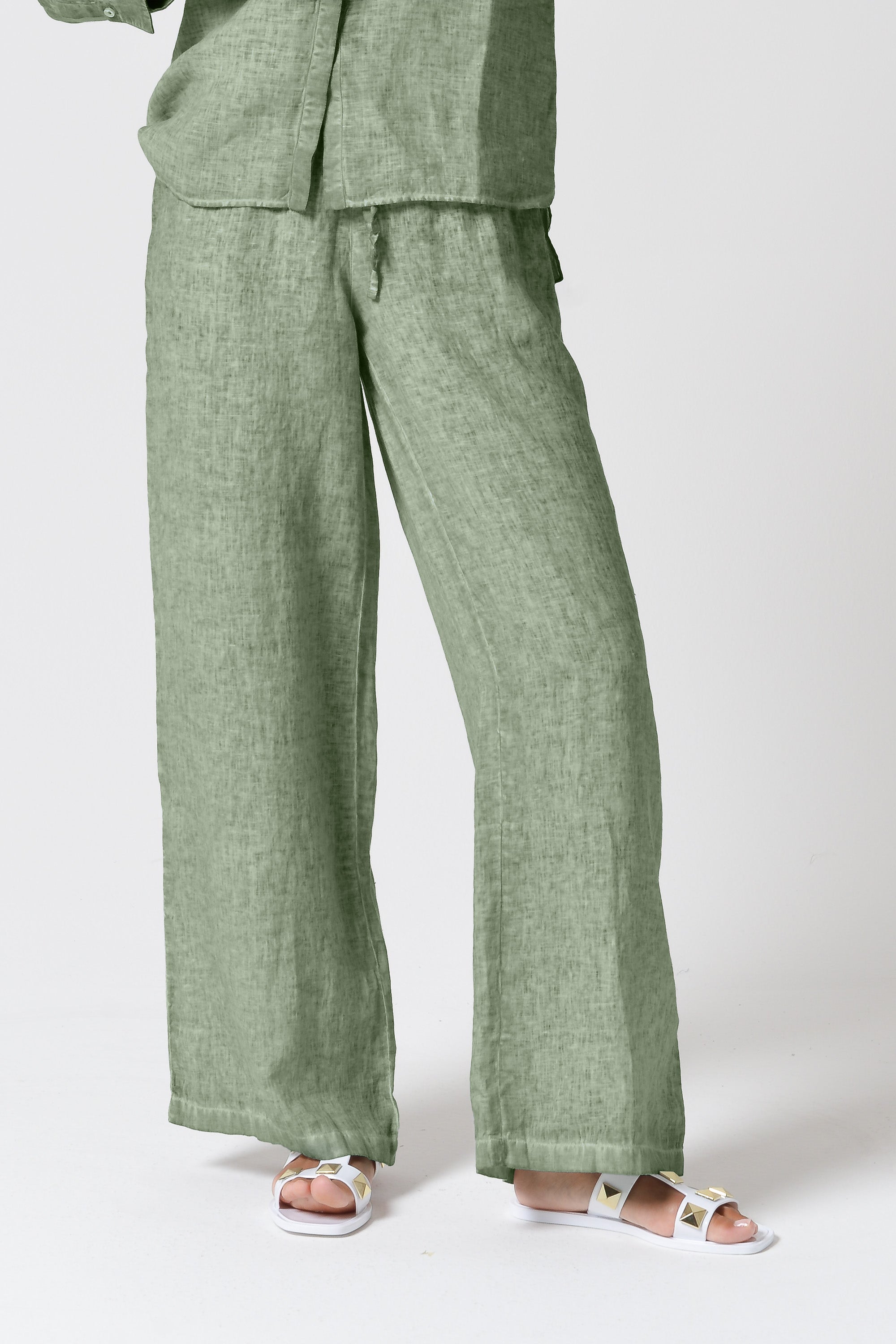 Billow Linen Slacks - Palm