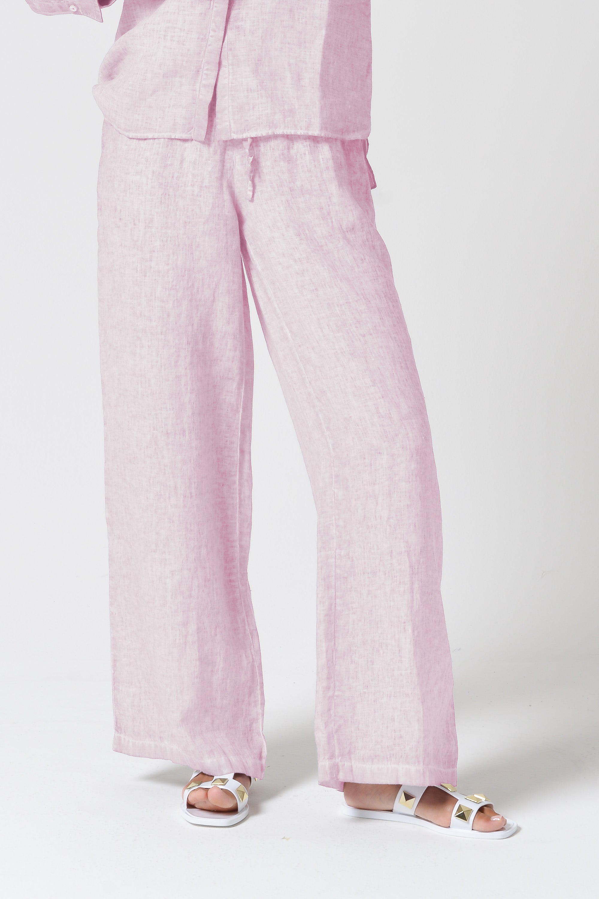 Billow Linen Slacks - Rose