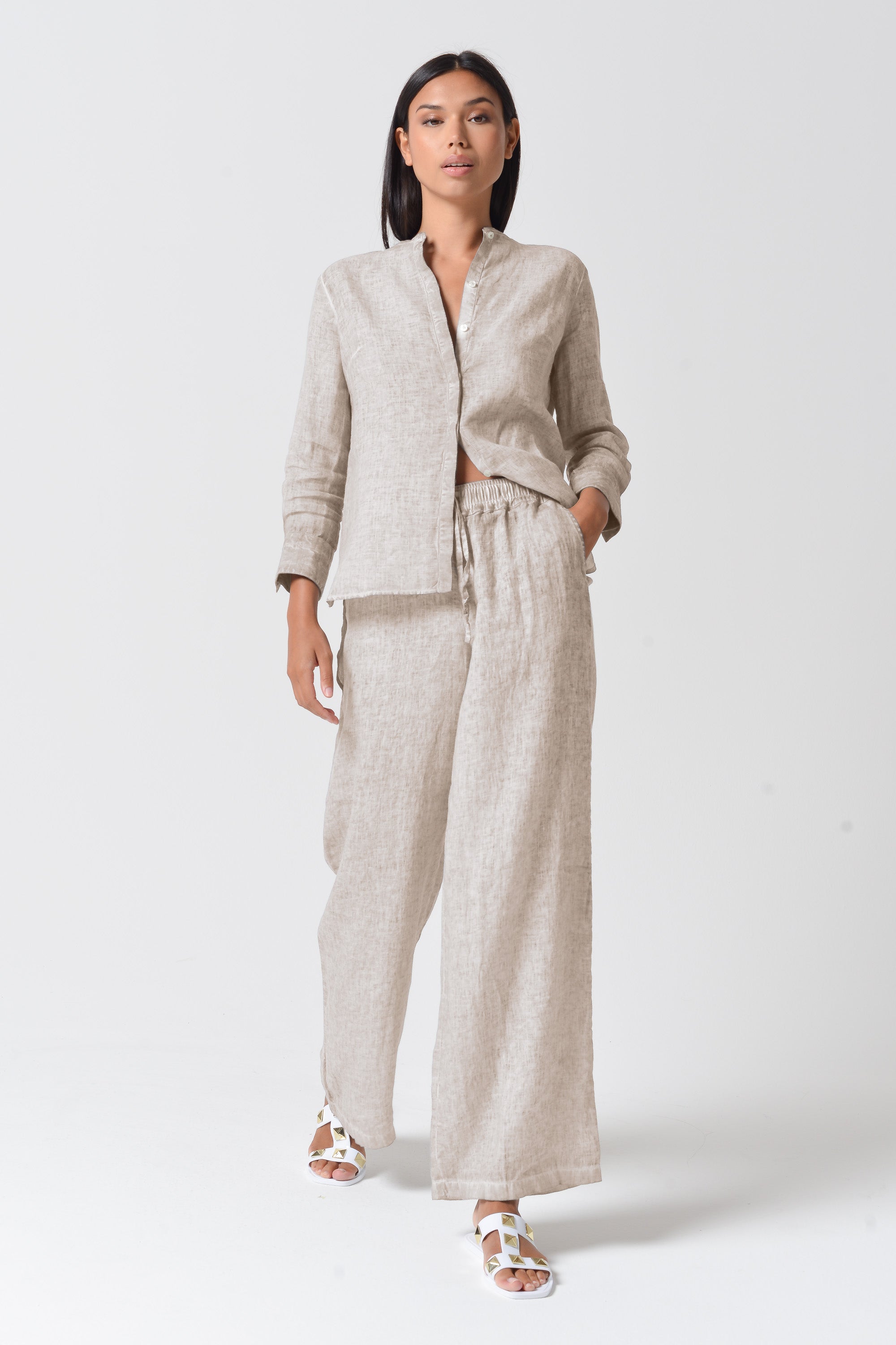 Pantalone Lino Largo - Canapa