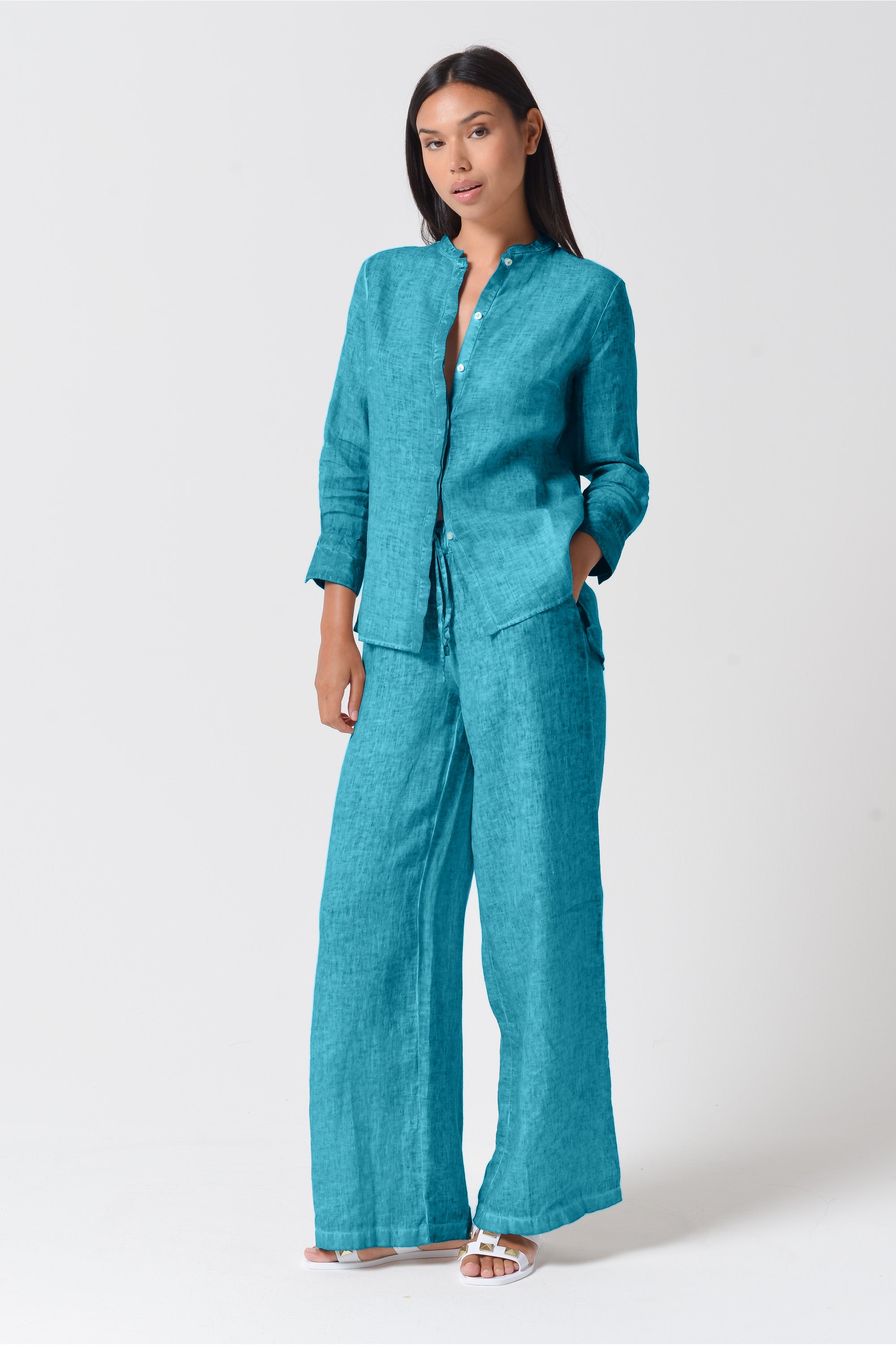 Billow Linen Slacks - Nettuno