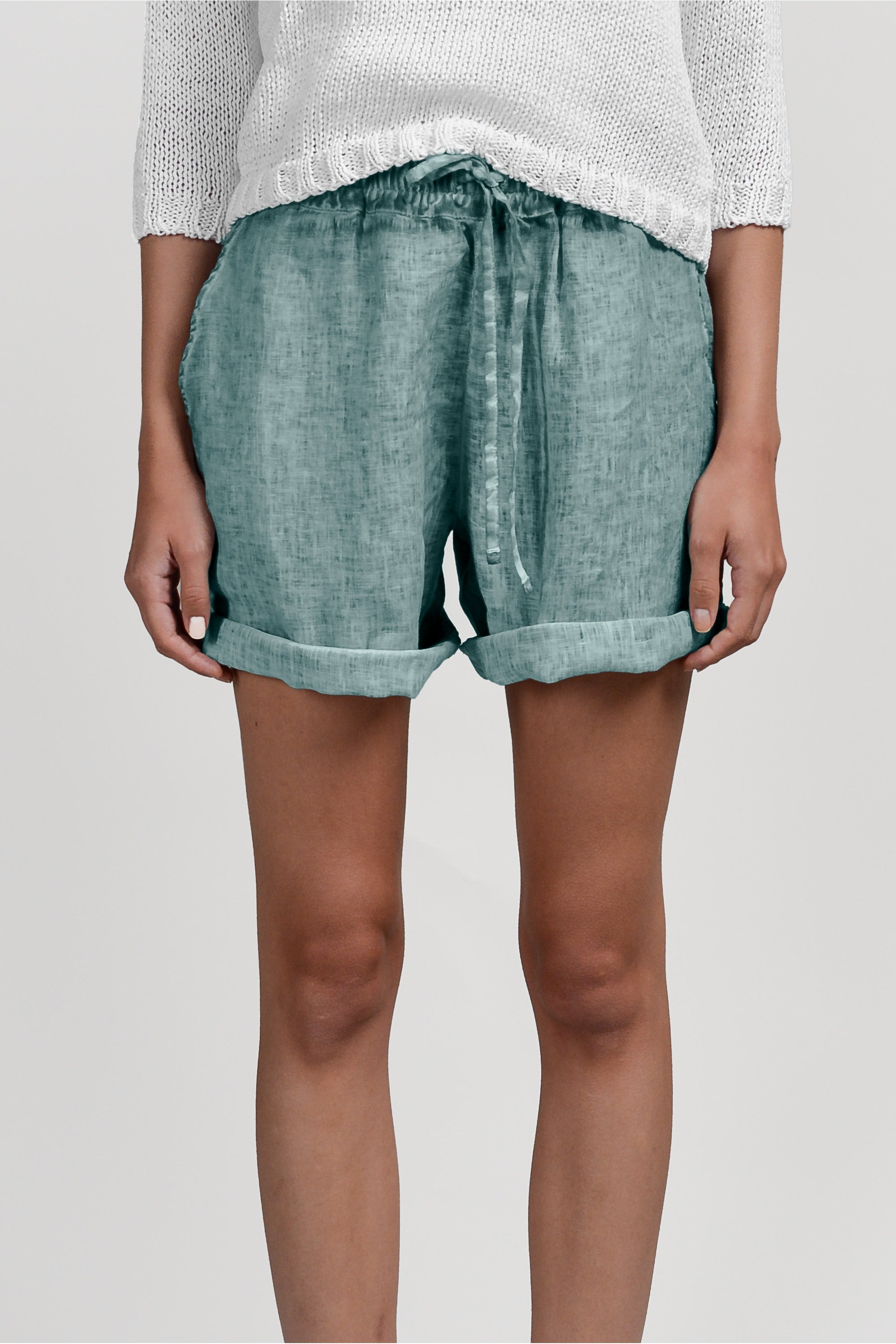 Linen Shorts - Shark