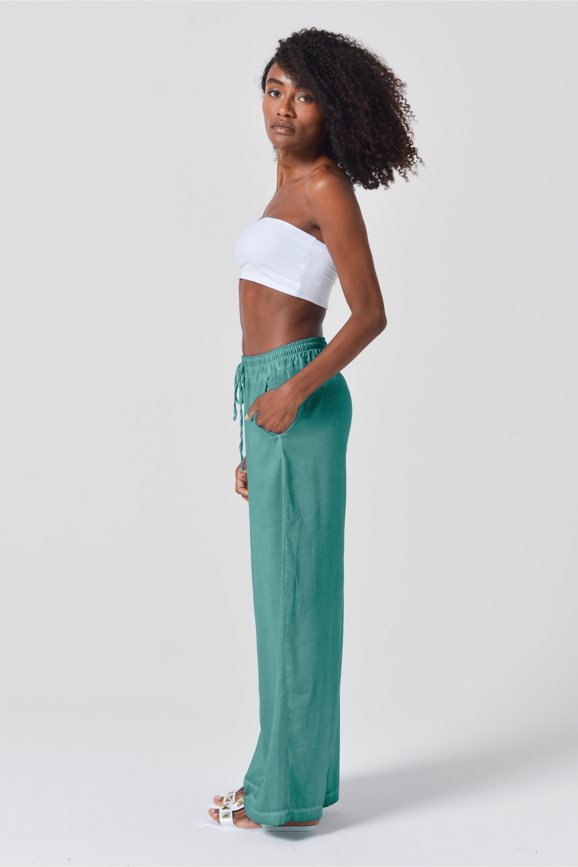 Viscose Billow Slacks - Bahama
