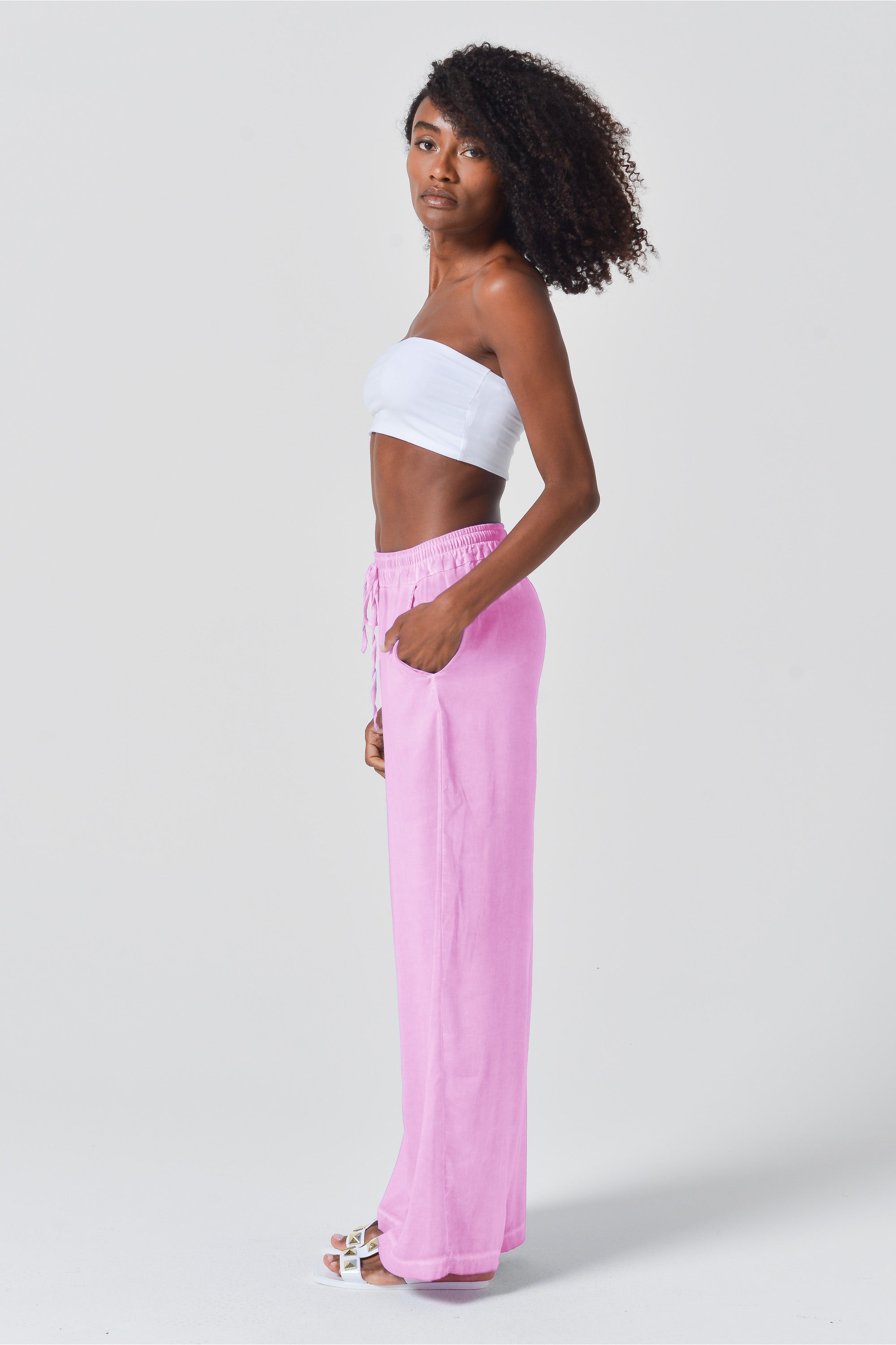 Viscose Billow Slacks - Candy