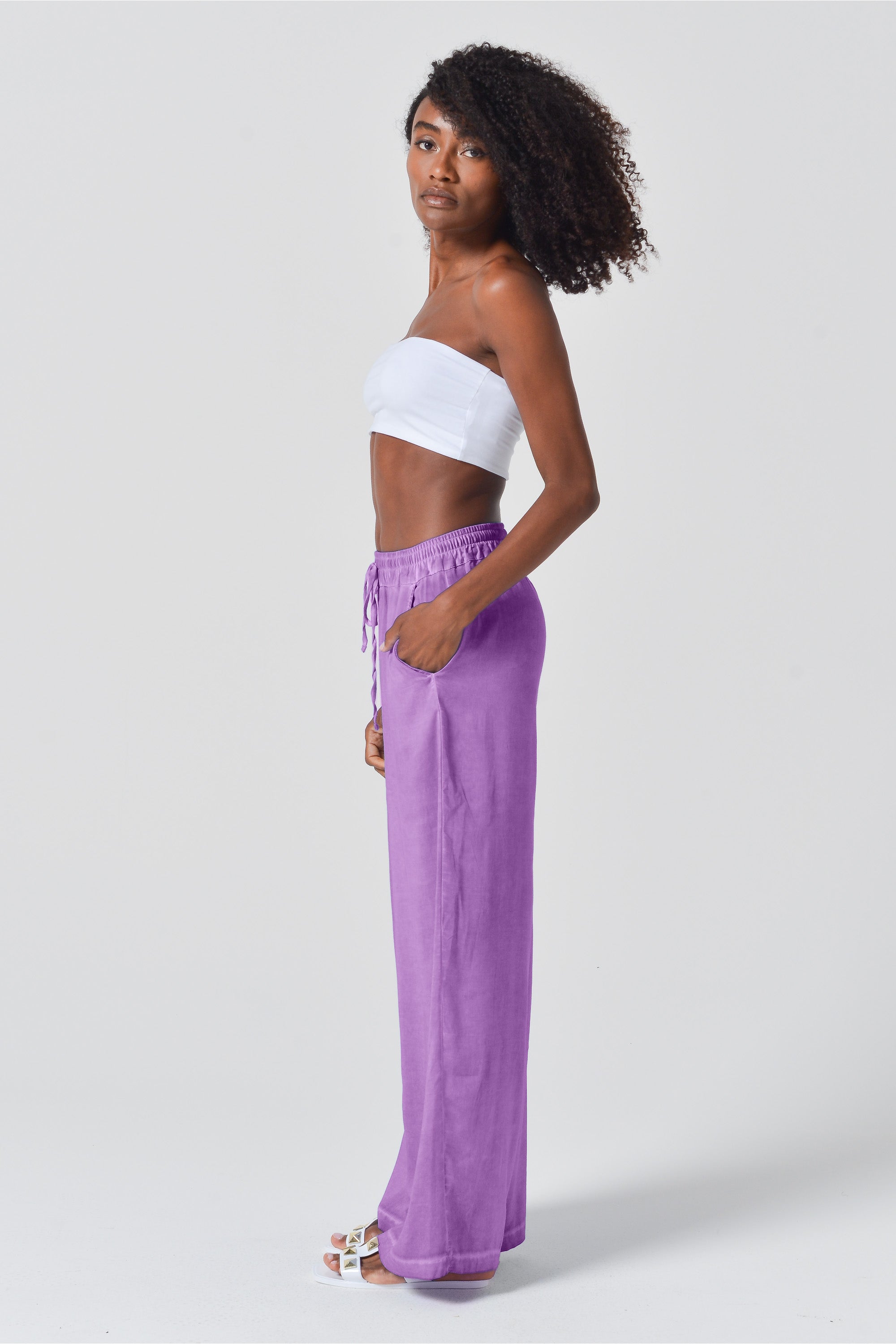 Viscose Billow Slacks - Morado