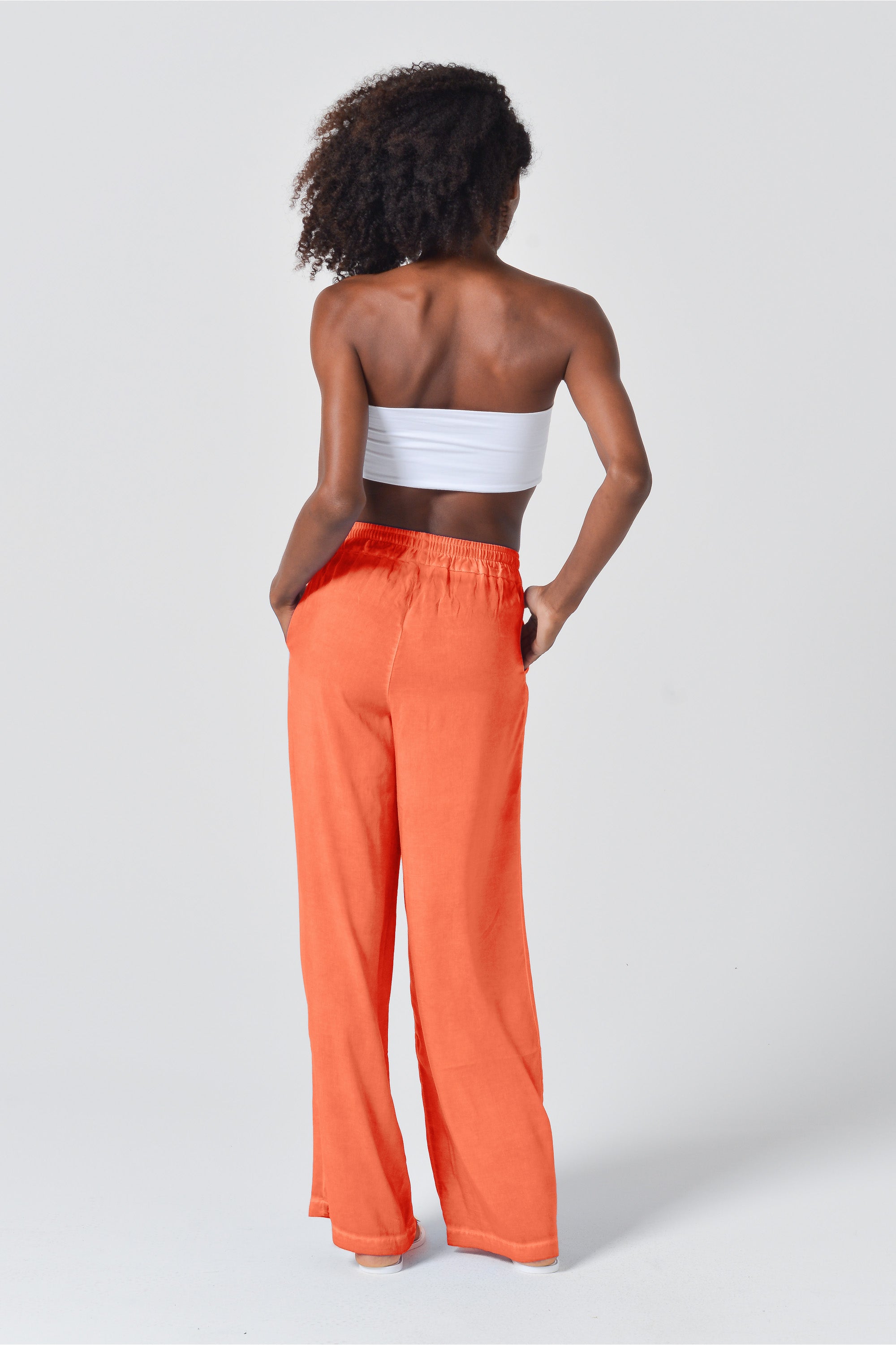 Viscose Billow Slacks - Papaya