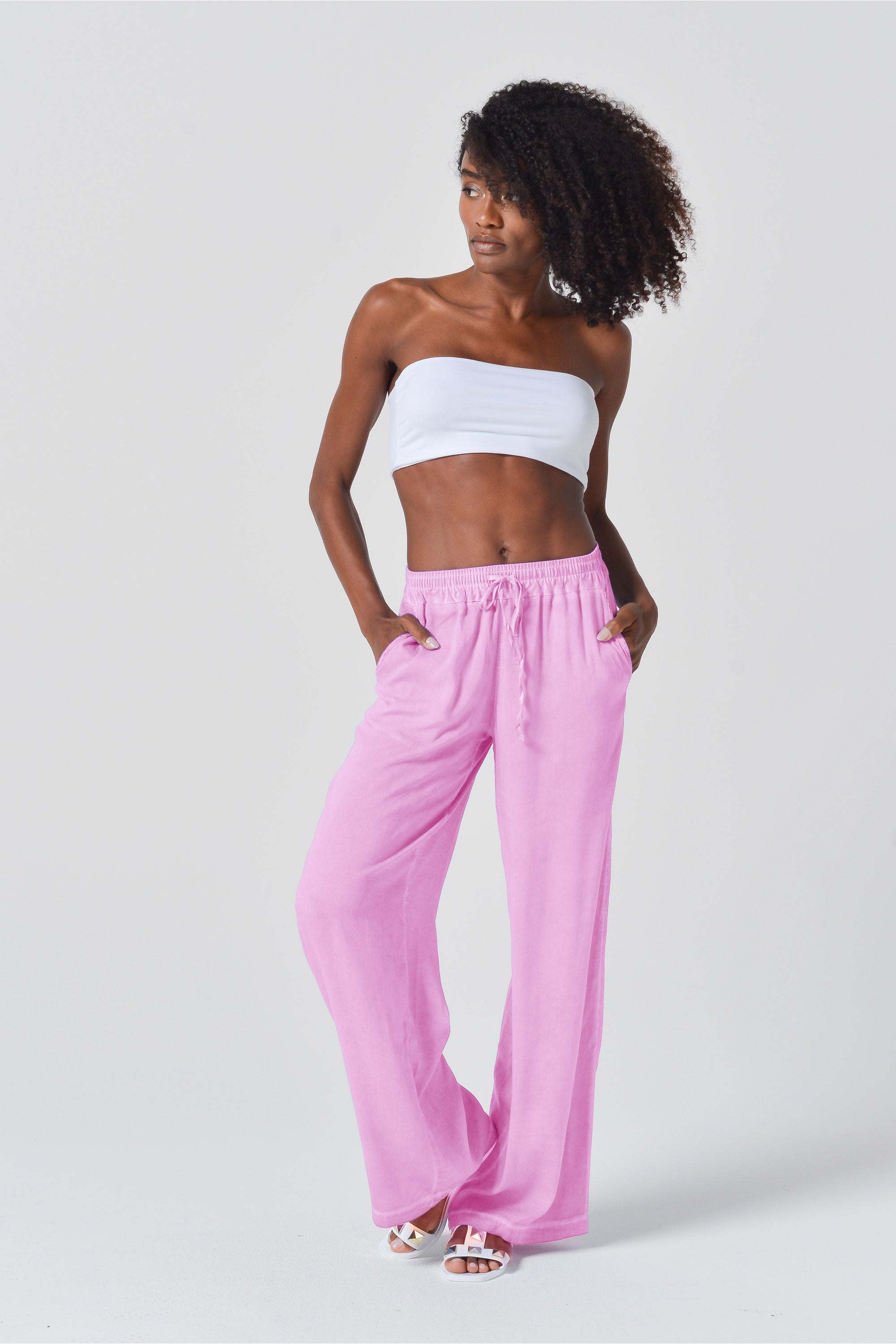 Viscose Billow Slacks - Candy