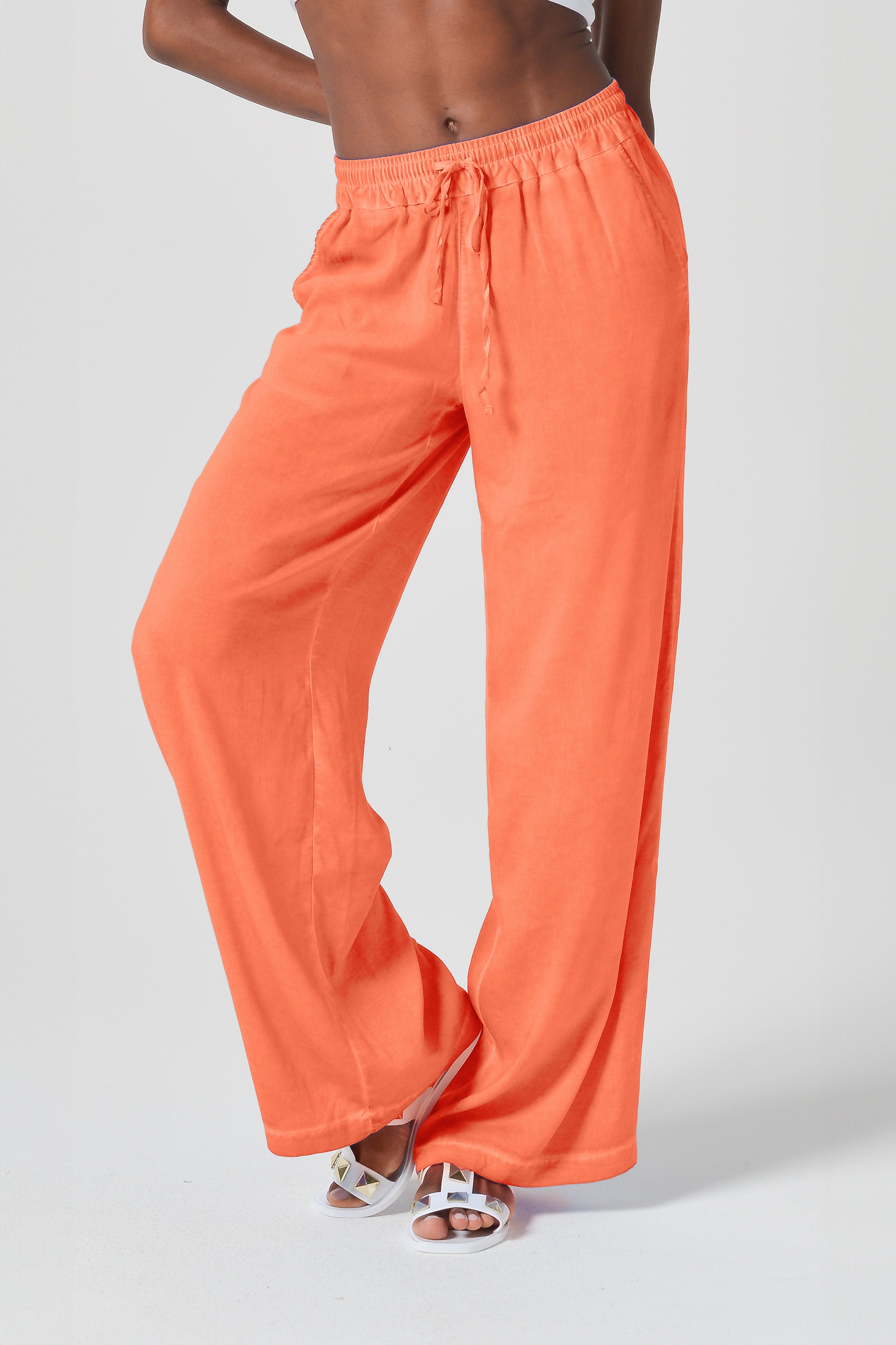 Viscose Billow Slacks - Papaya