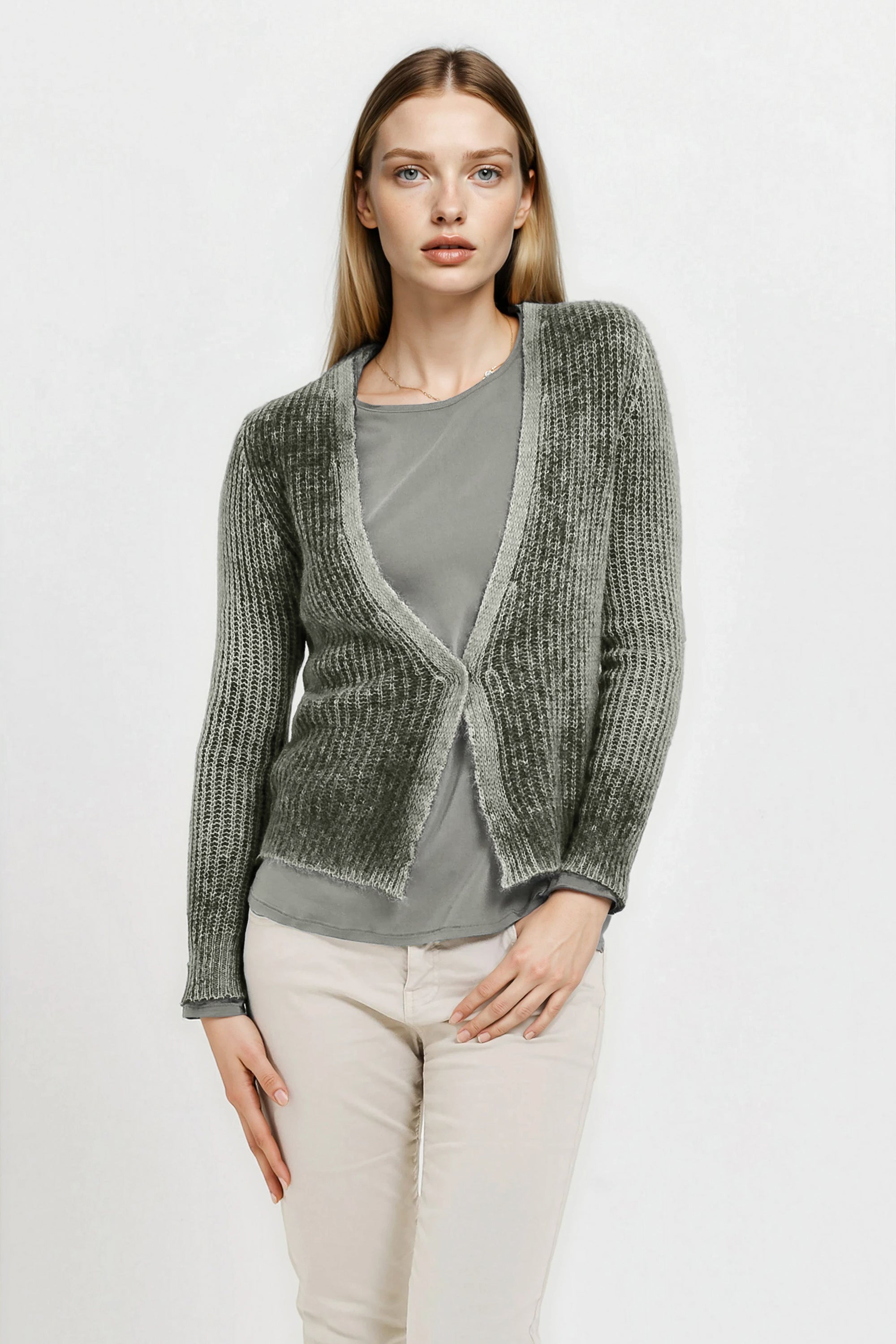 Kibane Alpaca Cardi - Sage