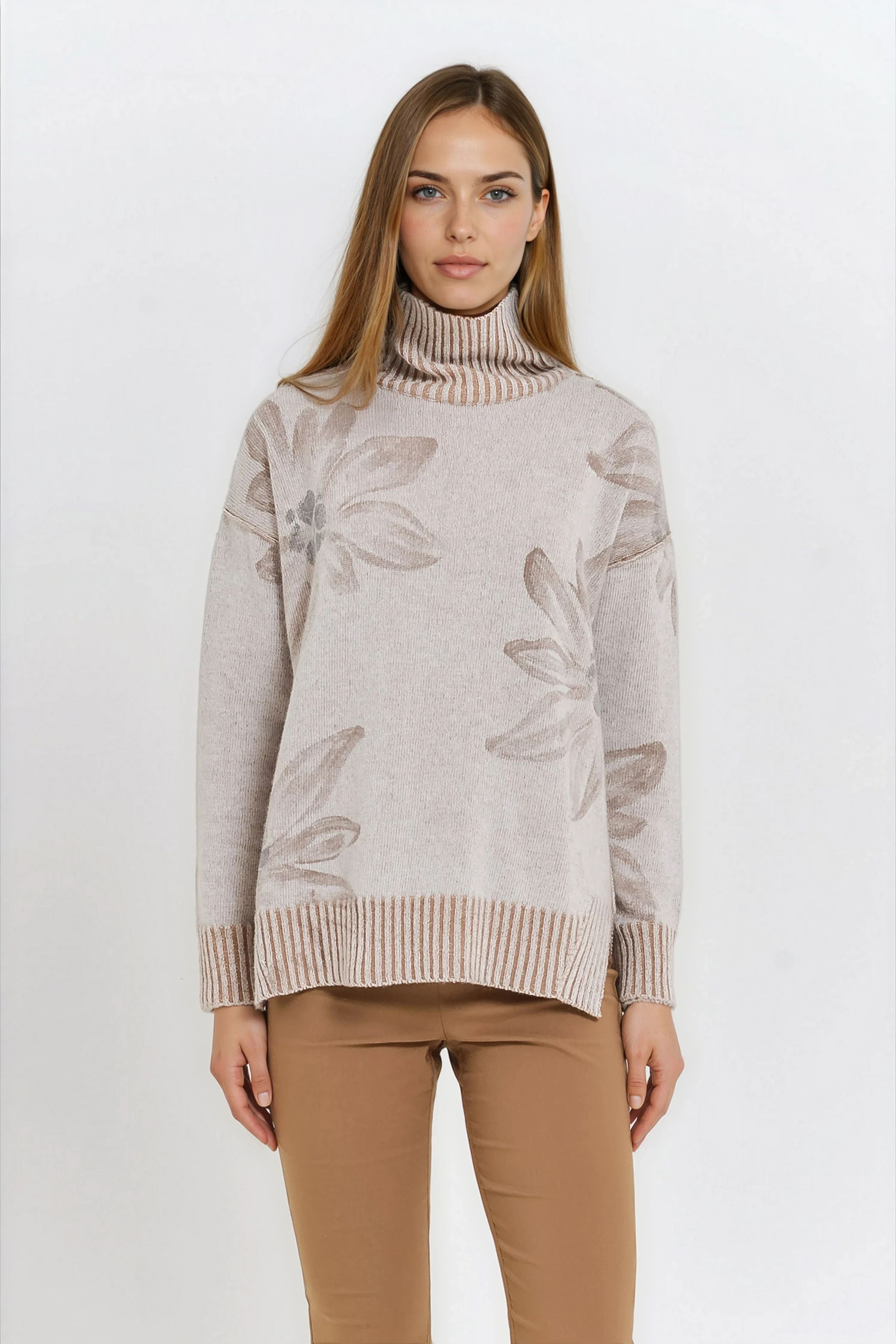 Bothy Edel Turtleneck Sweater - Wood