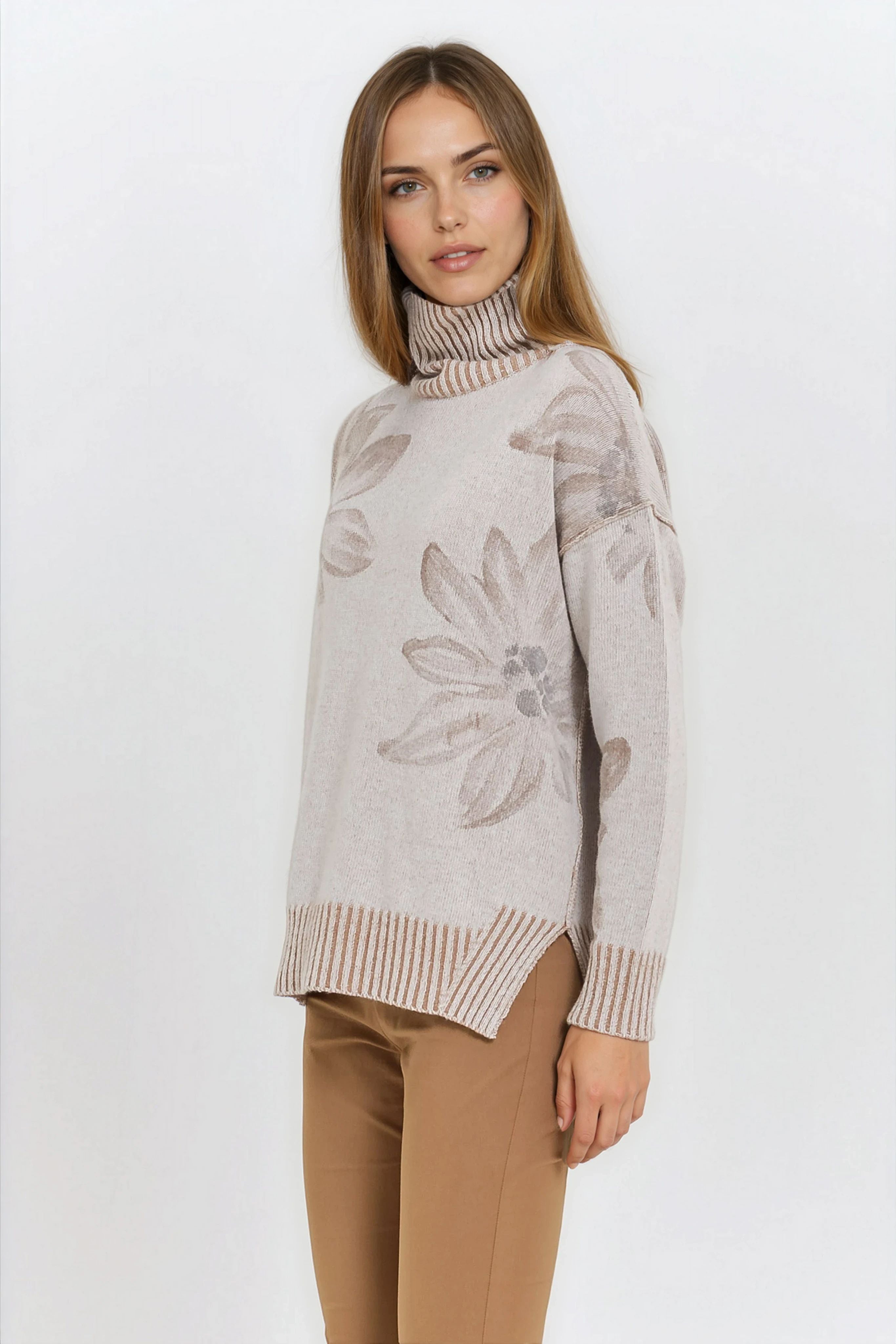 Bothy Edel Turtleneck Sweater - Wood