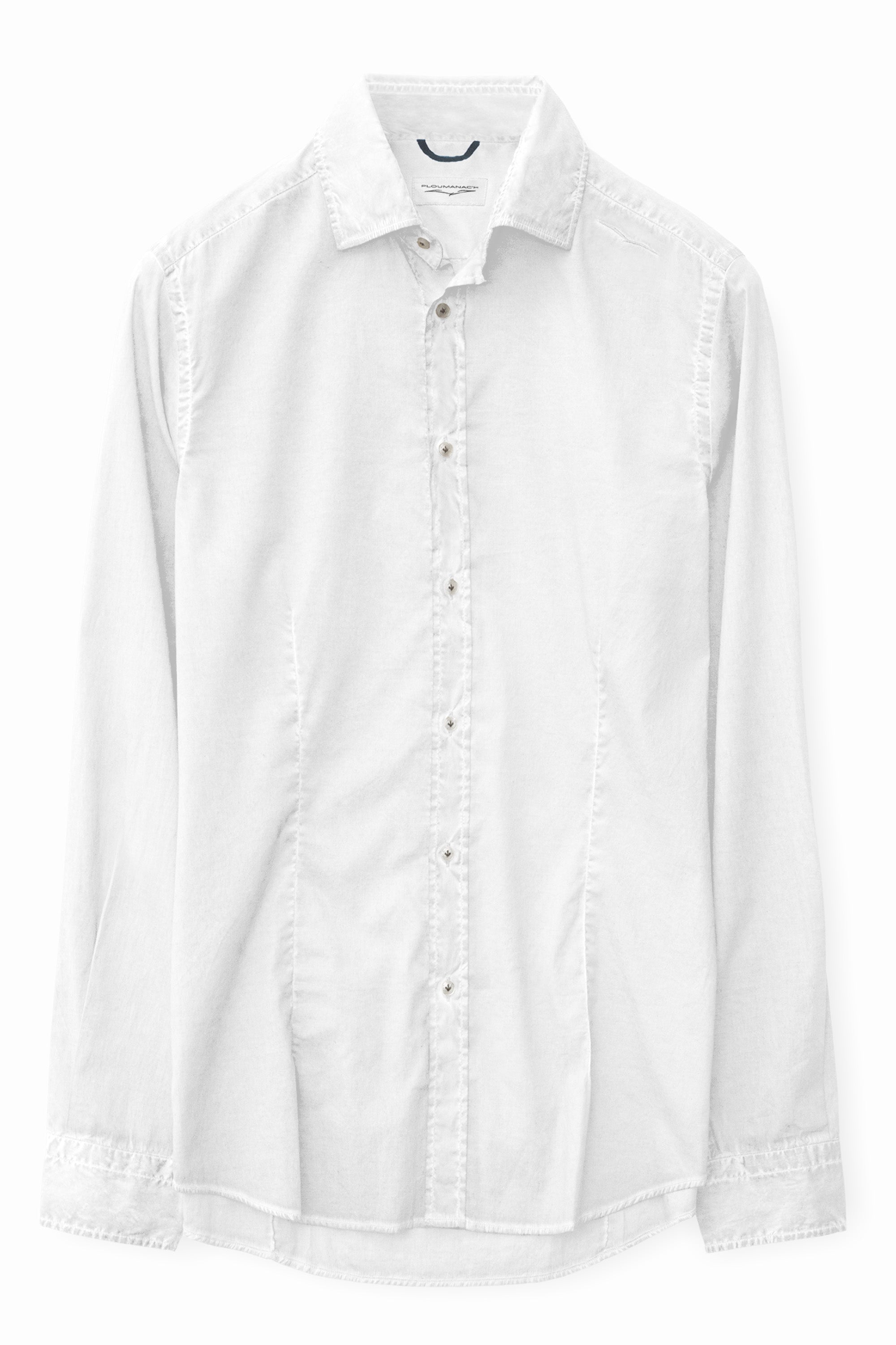 Camicia Popeline Collo Francese - Bianco