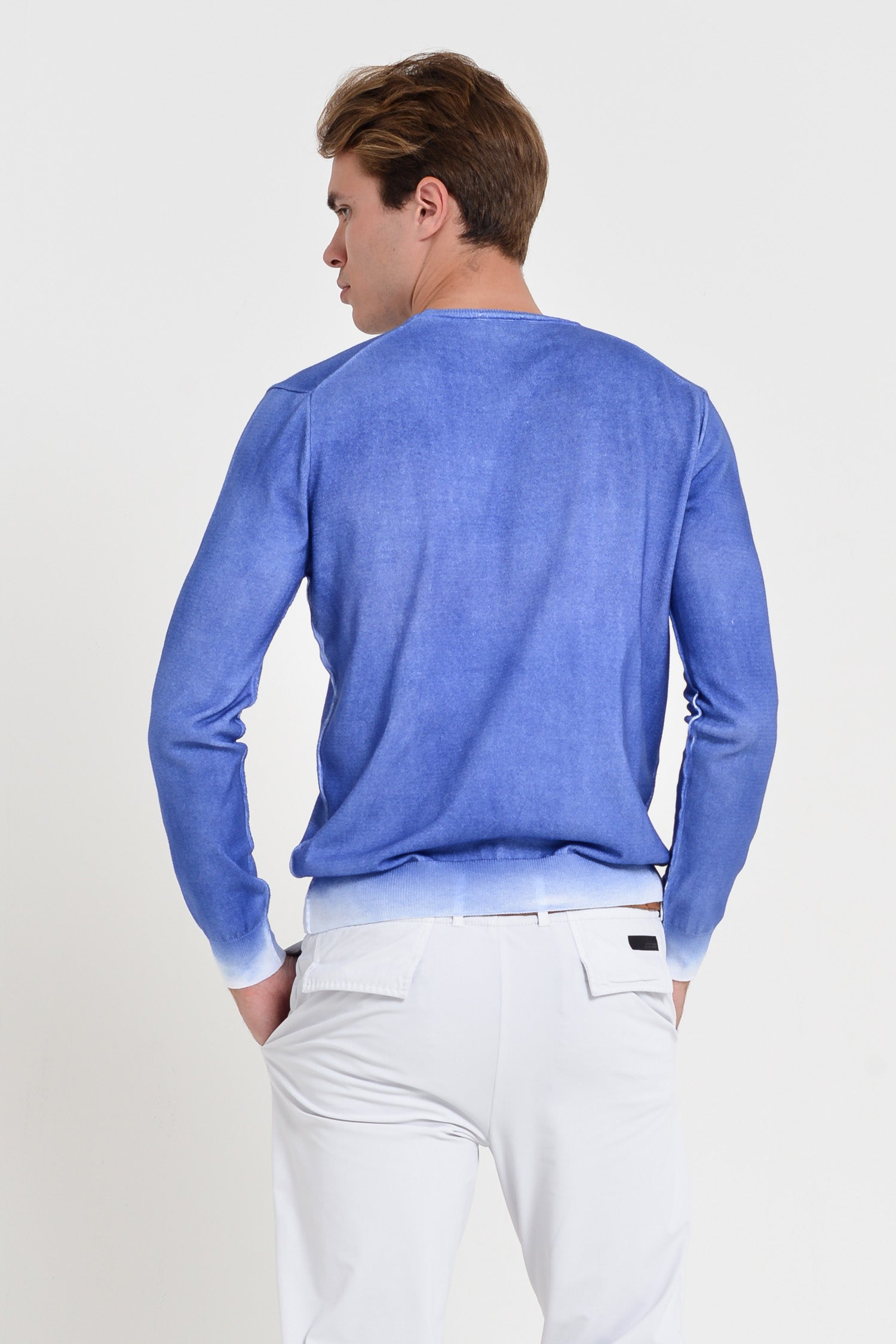 Spray Art Crew Jumper in Pacific