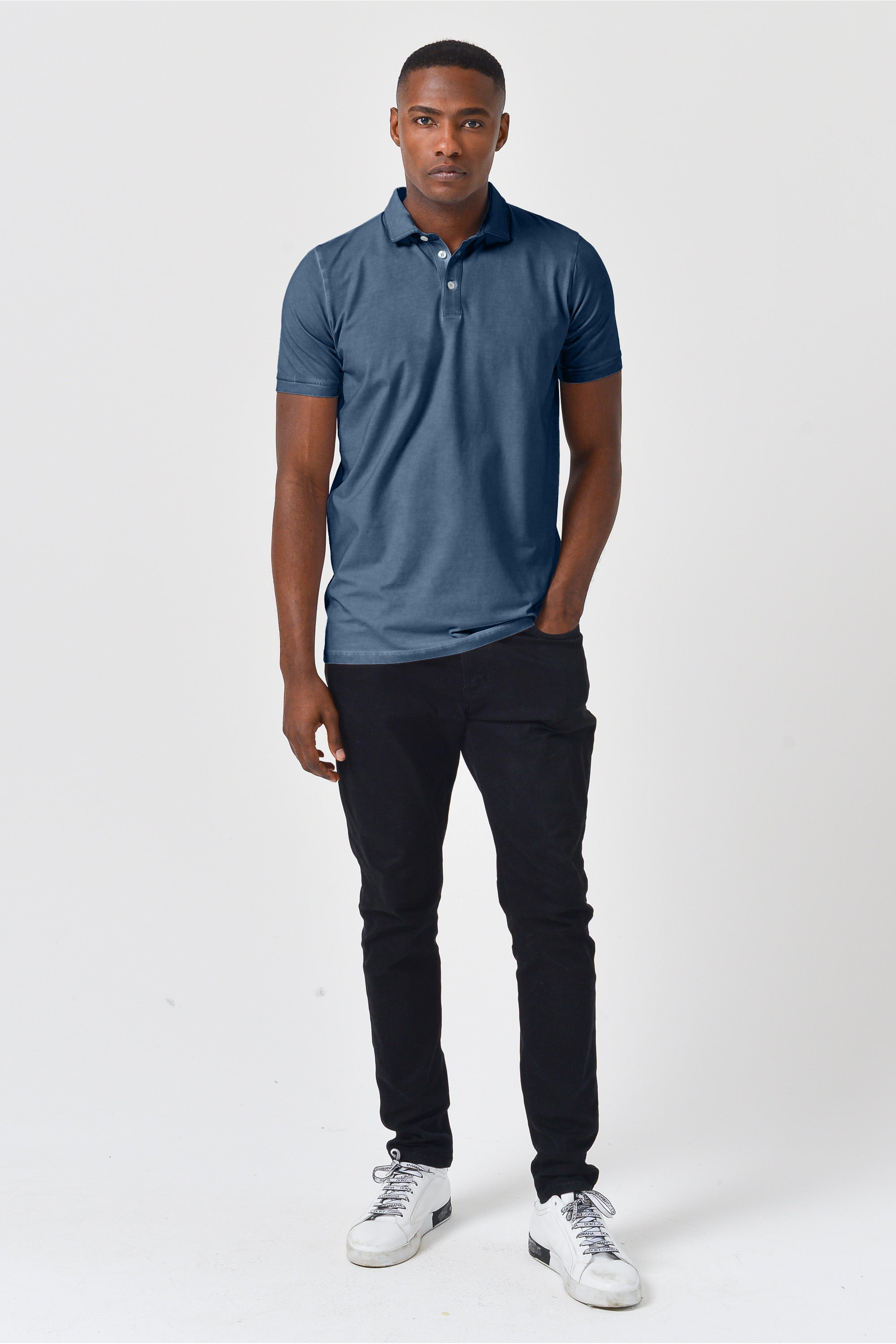 Performance Polo in Jeans