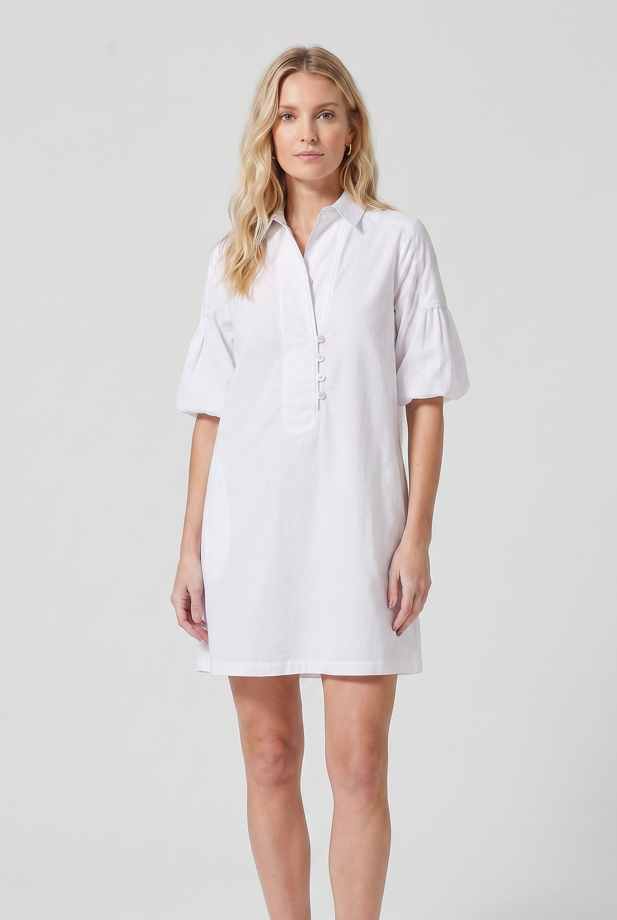 Day Off Shirtdress in Poplin - White