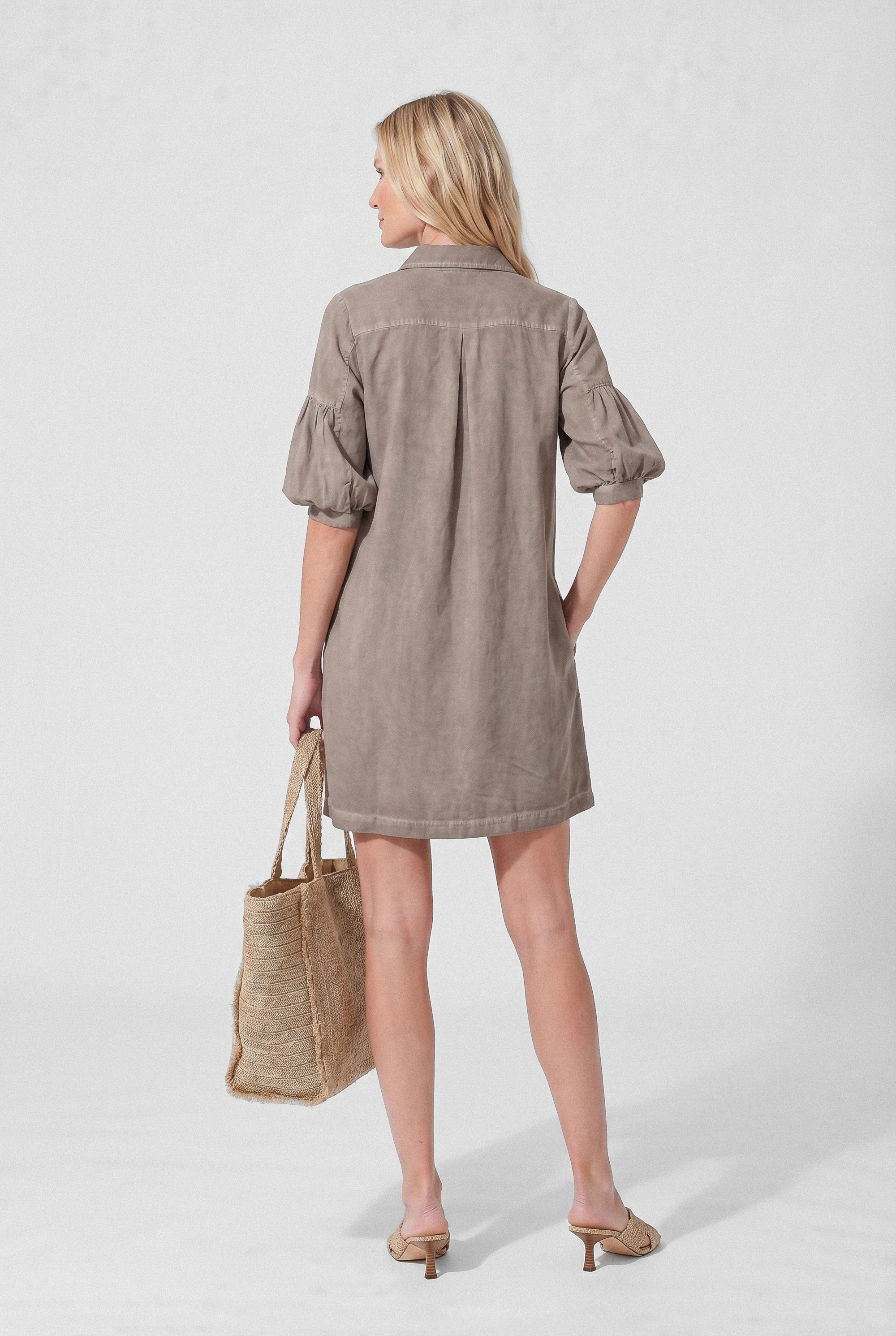 Day Off Shirtdress in Poplin - Reef