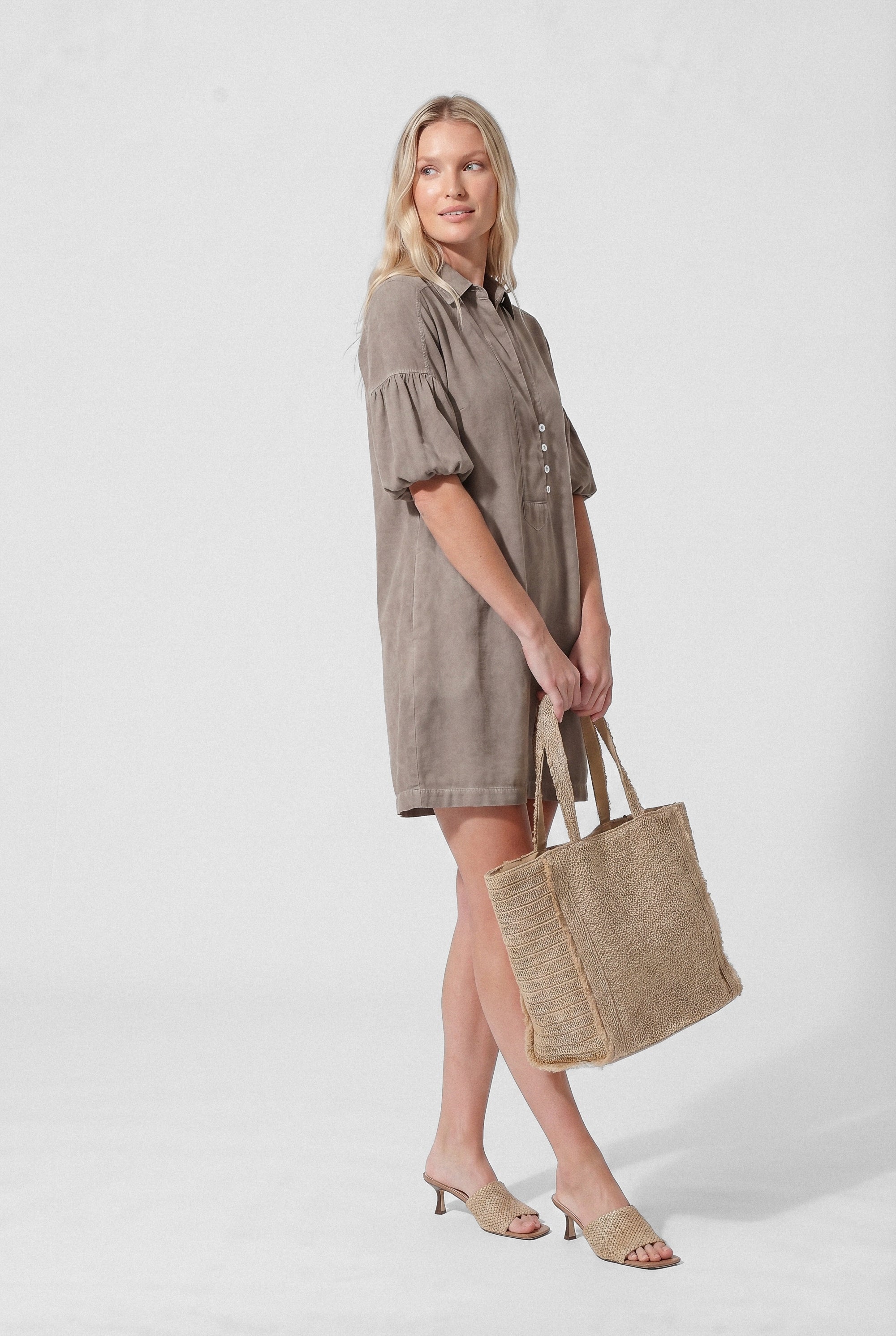 Day Off Shirtdress in Poplin - Reef