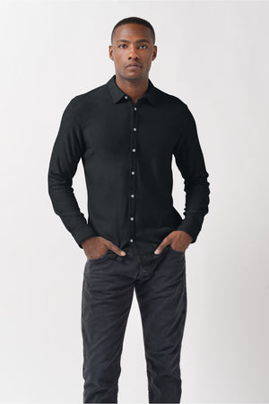Easton - Viscose Jersey Shirt Shirt - Basalt