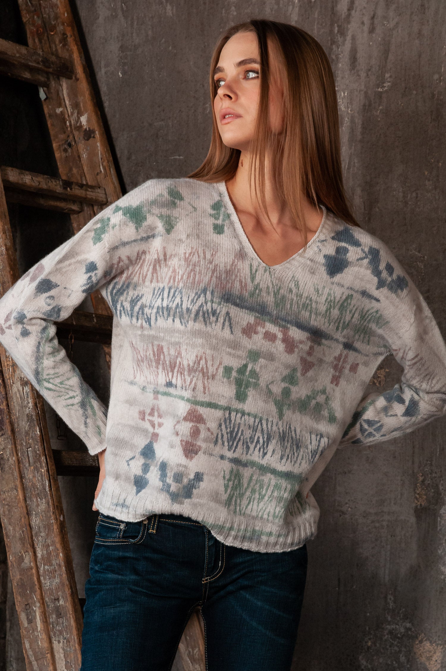 Oaken Ethnic Sweater - Topia