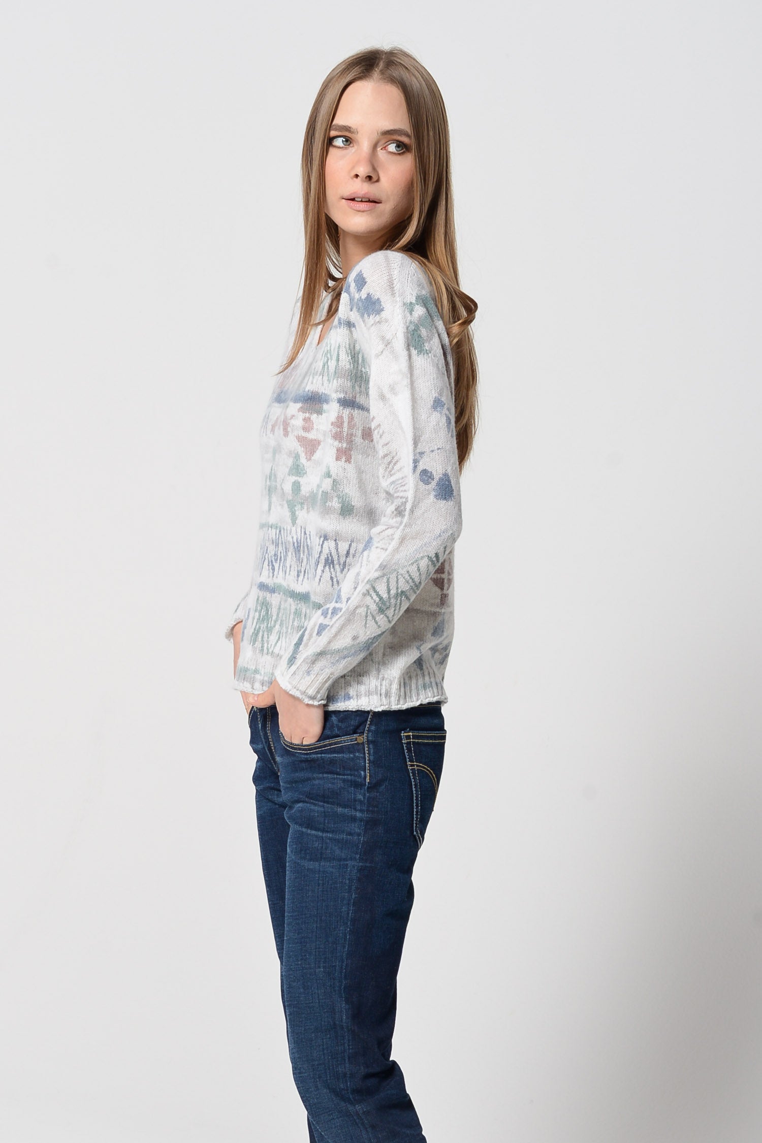 Oaken Ethnic Sweater - Topia