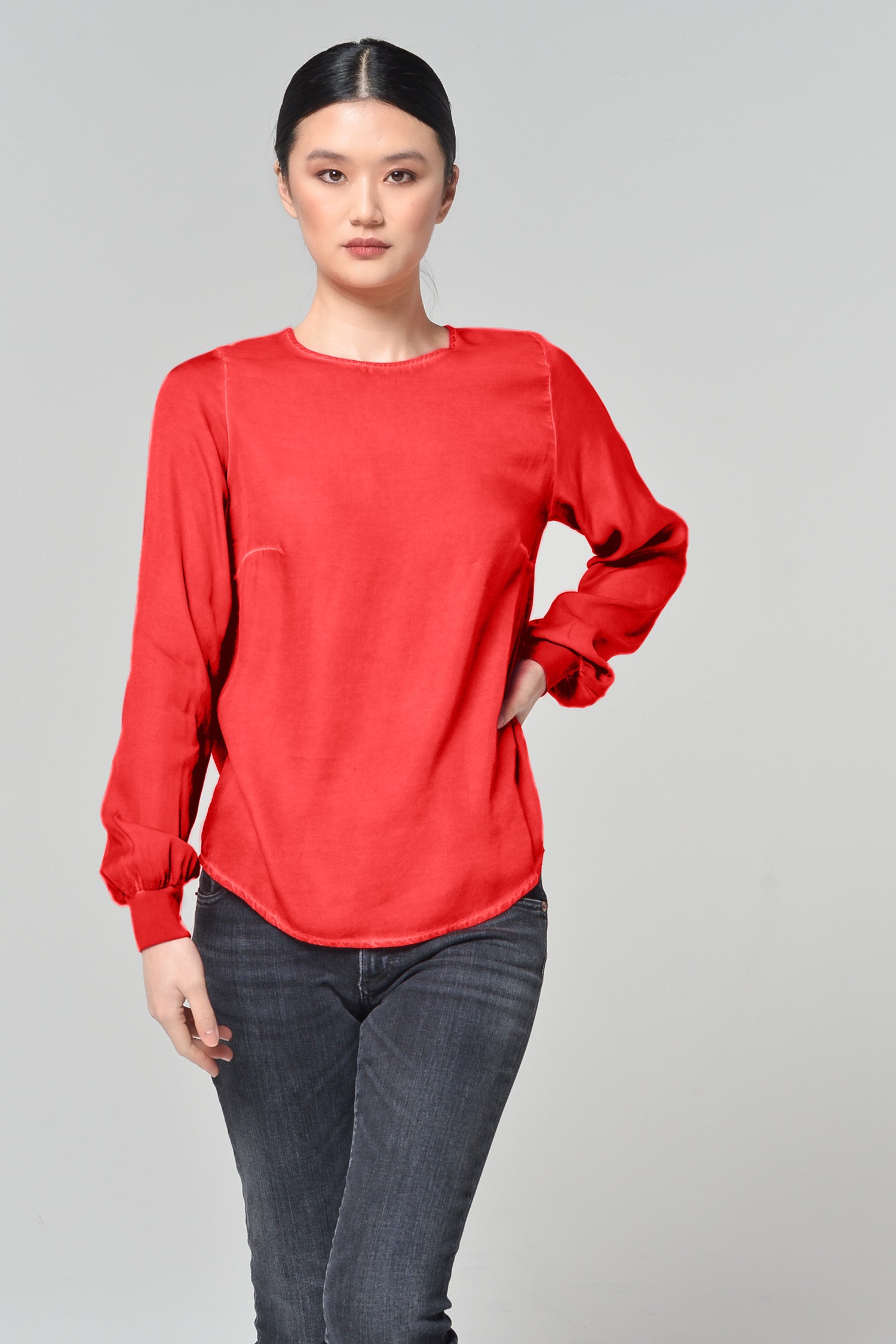 Tore Viscose Blouse - Flame