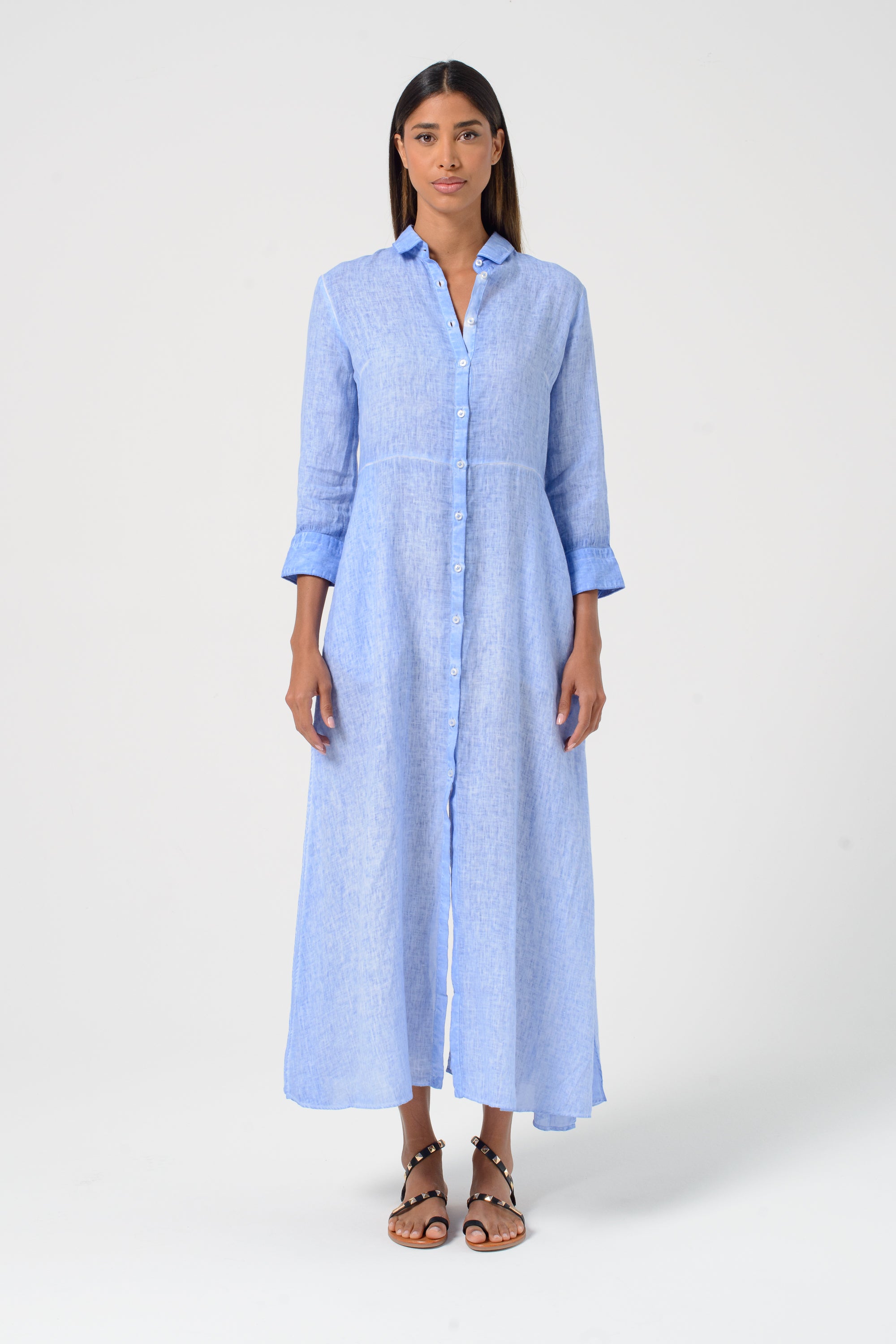 Brooke - Women's Shirtdress in Linen - Bay