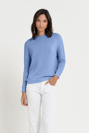 Vaze Knit - Women's Cotton Knit Sweater - Bay