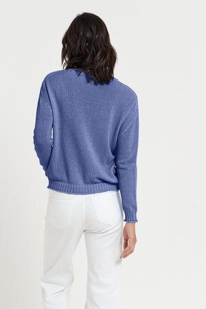 Vaze Knit - Women's Cotton Knit Sweater - Whale