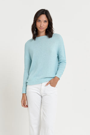 Vaze Knit - Women's Cotton Knit Sweater - Bora Bora