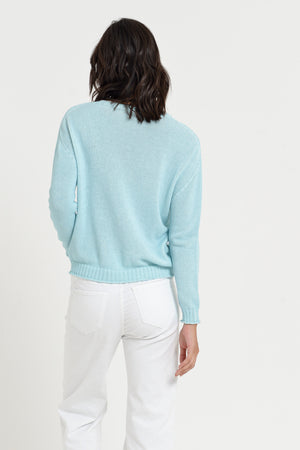 Vaze Knit - Women's Cotton Knit Sweater - Bora Bora