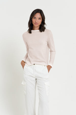 Monica Crewneck in Spray Art - Canapa