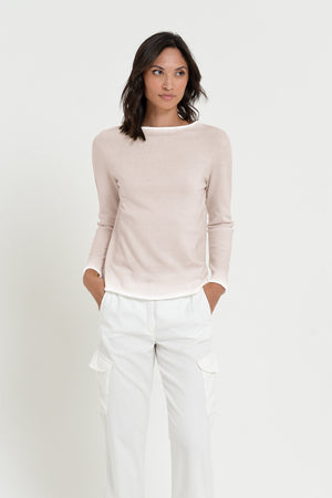 Monica Crewneck in Spray Art - Canapa