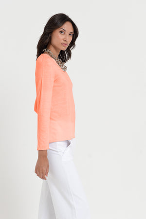 Serena V-Neck - Women's Cotton Knit Sweater - Spritz