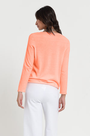 Serena V-Neck - Women's Cotton Knit Sweater - Spritz